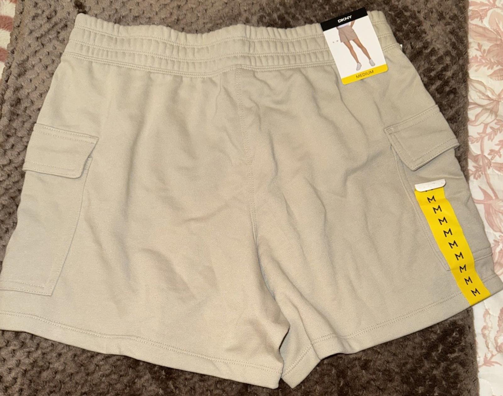 NEW! DKNY Women's French Terry Classic Fit Ultra-Soft Cargo Short Medium
