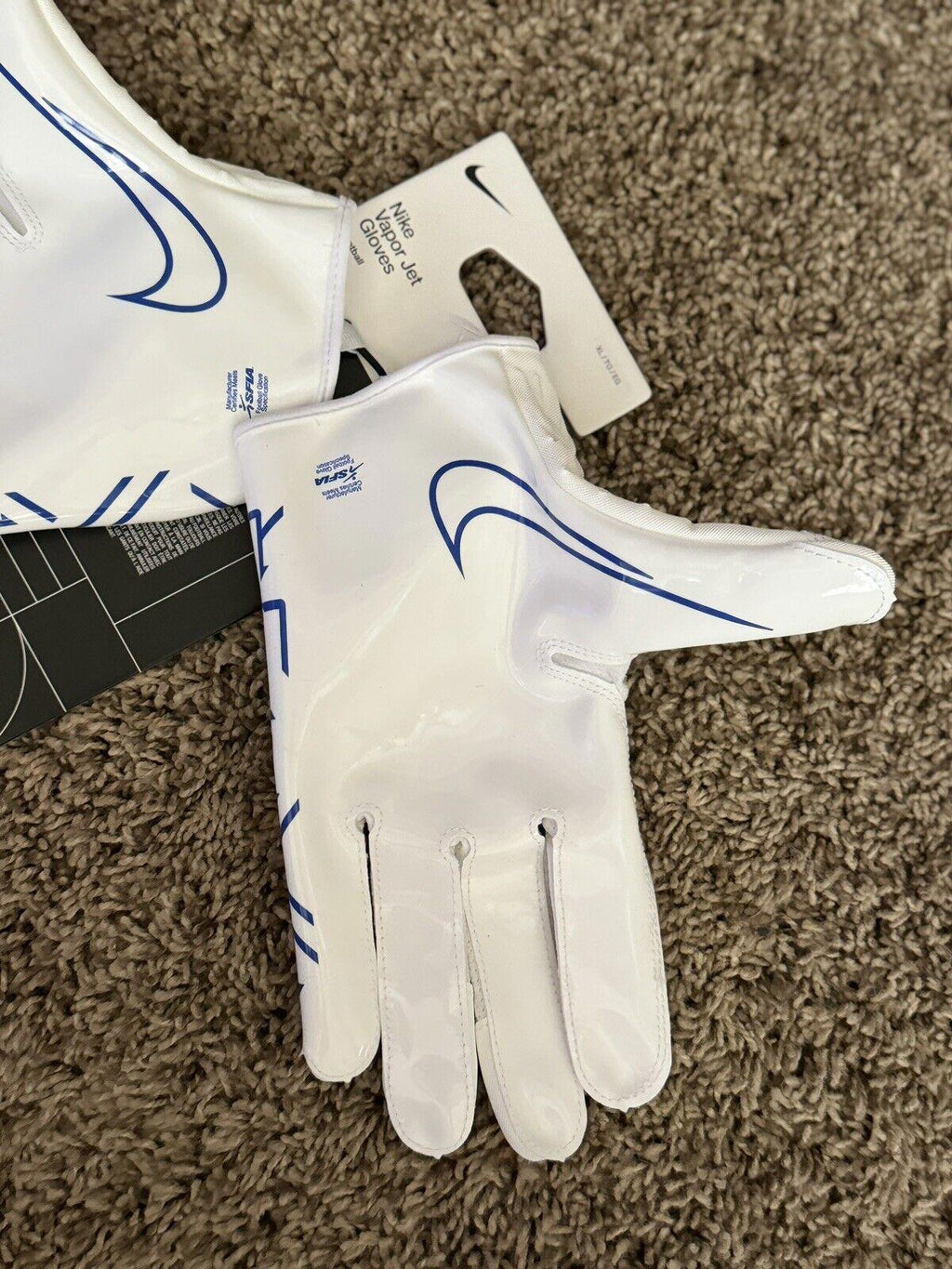 Nike Vapor Jet 7.0 Adult Football Gloves White w Red or Blue