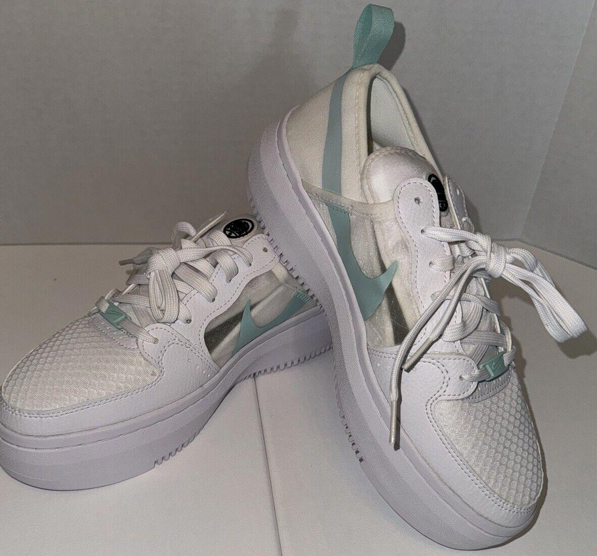 Nike Court Vision Alta TXT White Green Sneakers Wmn Size 9.5