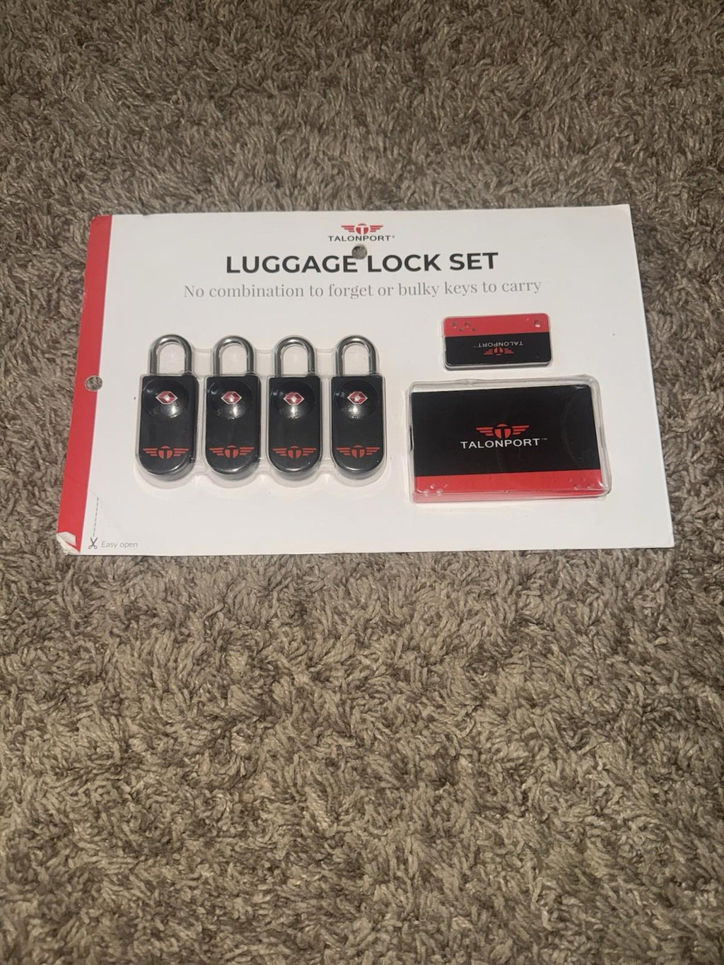 TALONPORT Keyless TSA Luggage Locks w/ Lifetime Card Keys No Combo to Forget