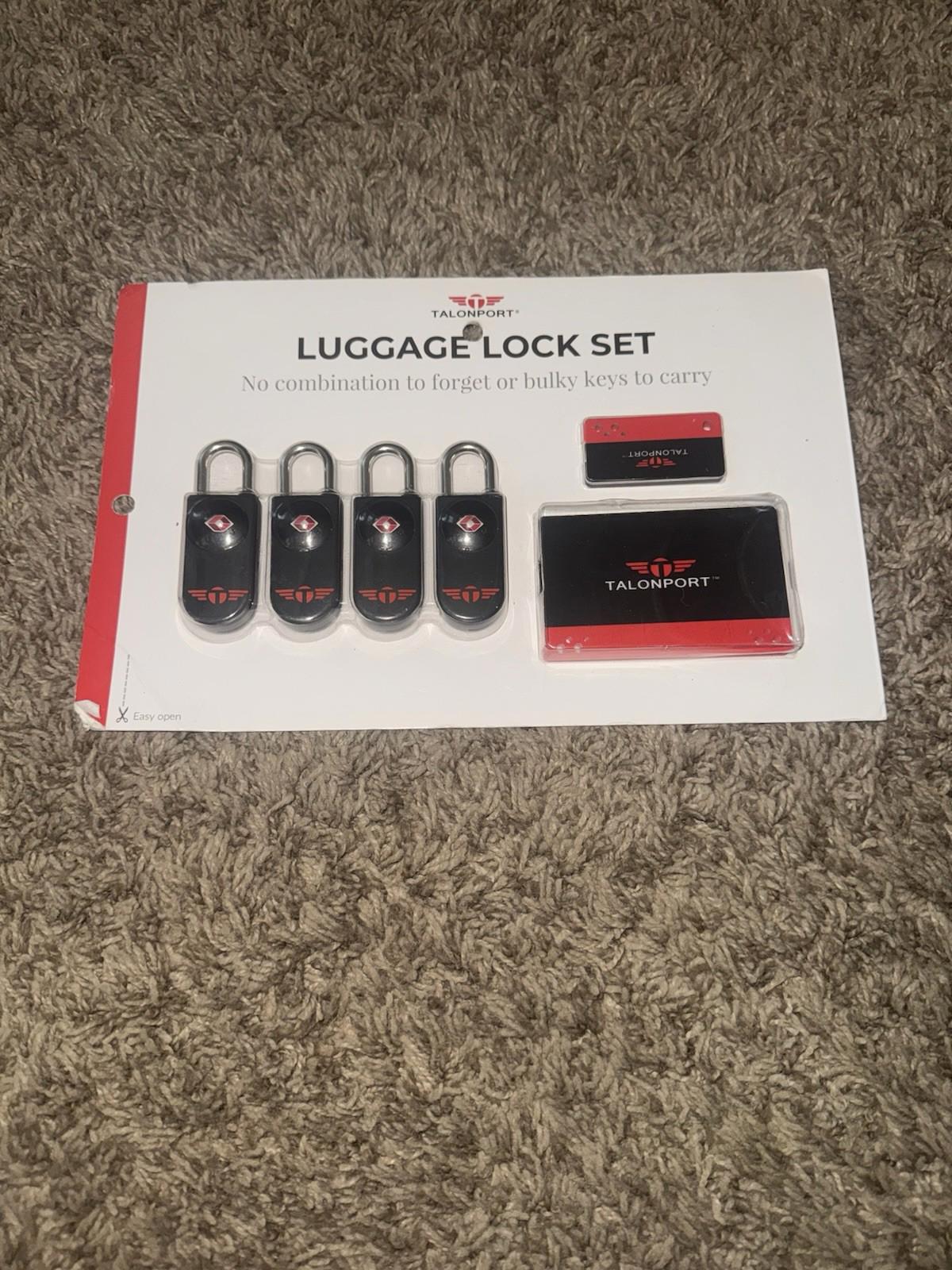 TALONPORT Keyless TSA Luggage Locks w/ Lifetime Card Keys No Combo to Forget