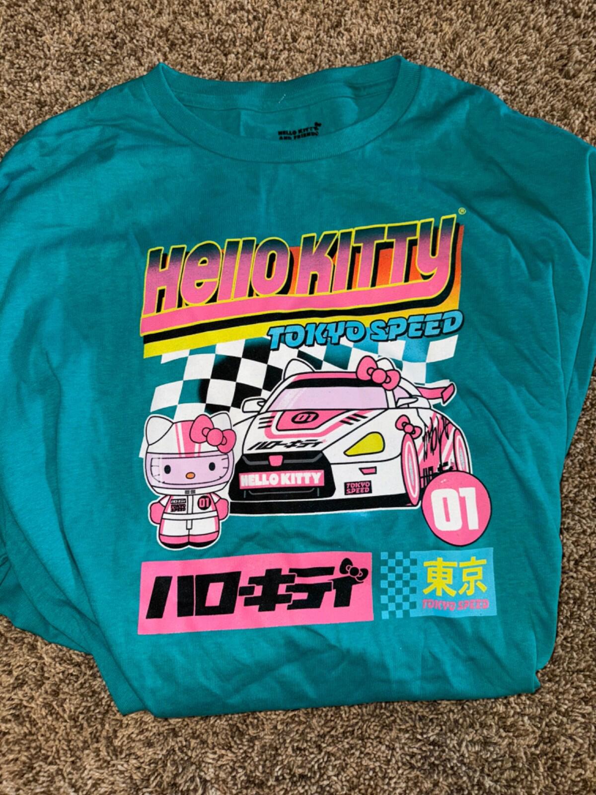 NEW! Hello Kitty Racing Tokyo Speed Graphic T-Shirts NWOT