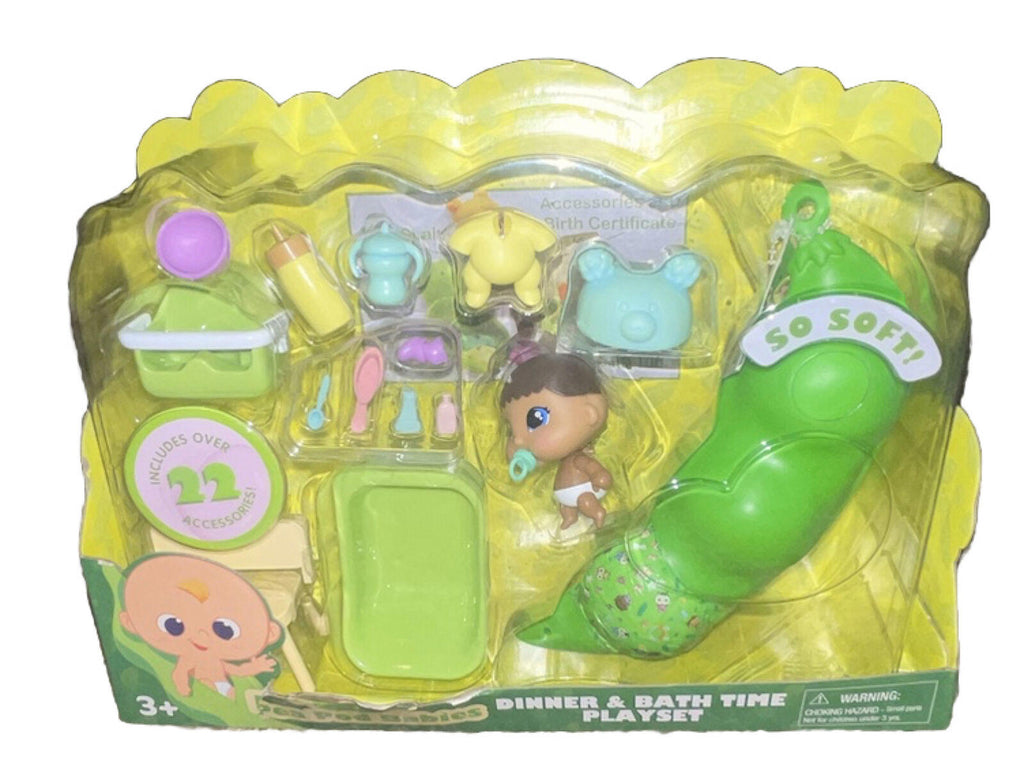 Pea Pod Babies Twenty Five Piece Dinner and Bath Time Playset - Collectible