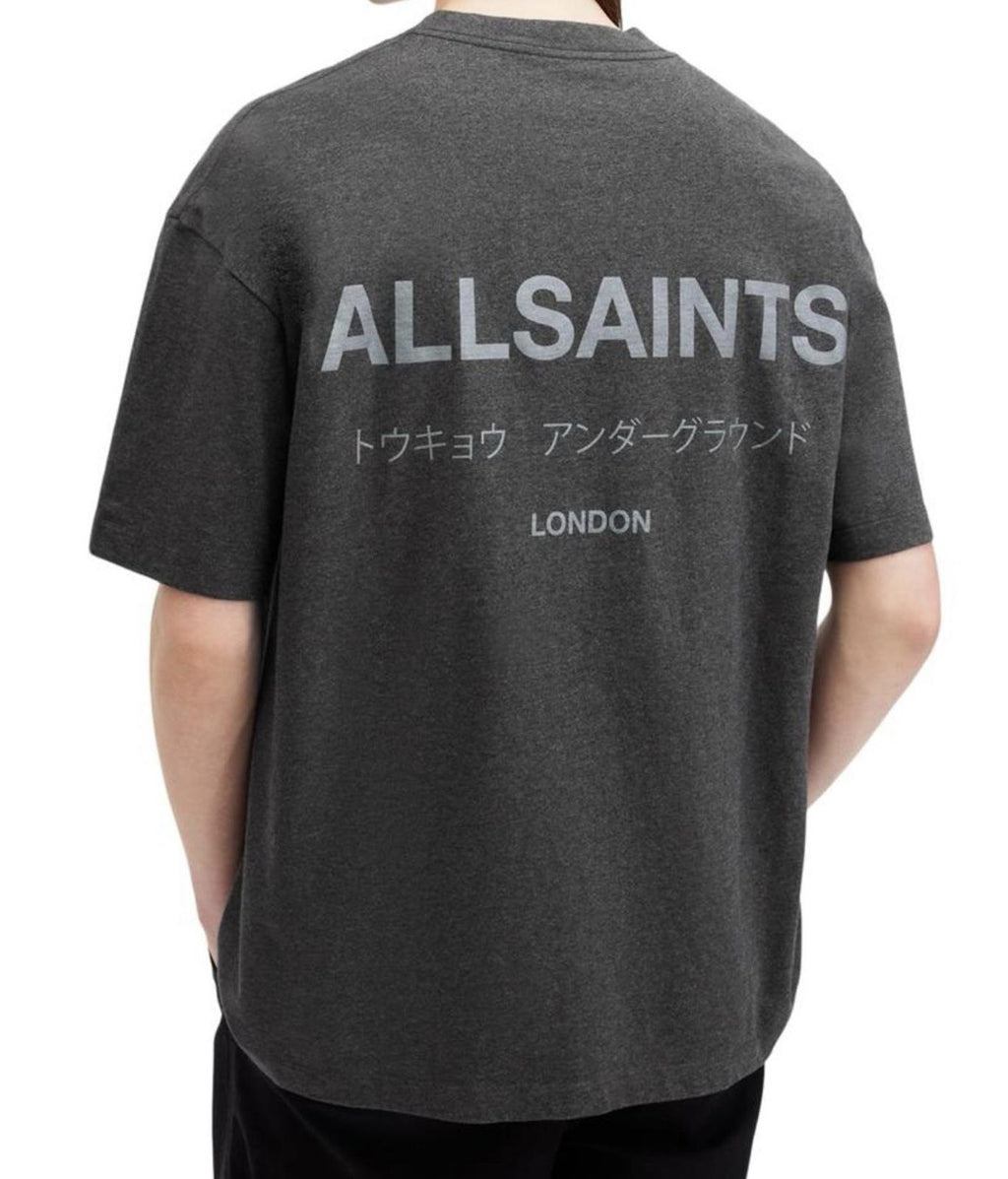 NEW! ALLSAINTS Underground Oversized Crew Neck T-Shirt Men's Size L Gray NWT