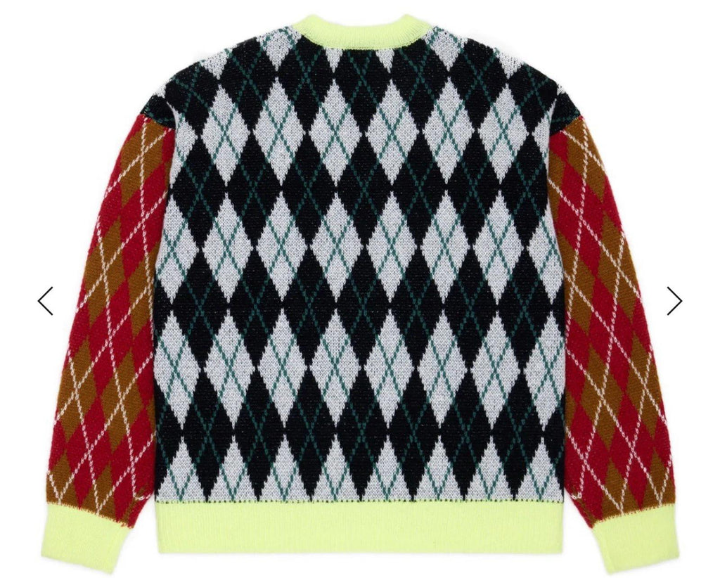 Teddy Fresh ARGYLE BLOCK SWEATER. SOLD OUT ONLINE! NEW! Medium