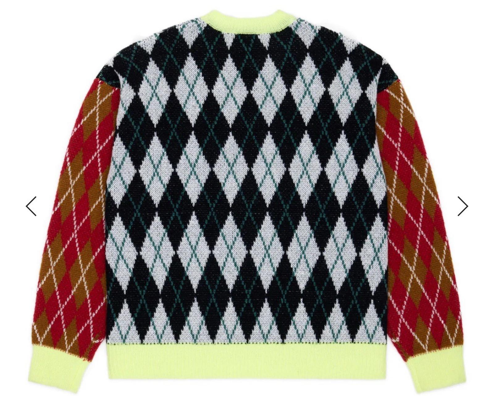 Teddy Fresh ARGYLE BLOCK SWEATER. SOLD OUT ONLINE! NEW! Medium
