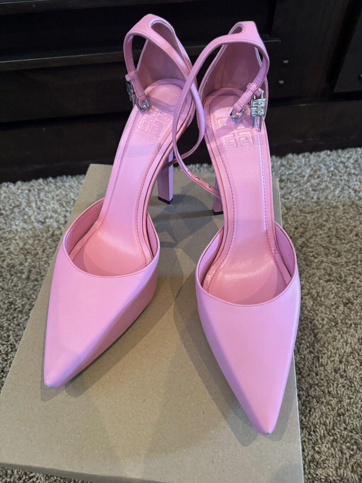 Givenchy G-Lock Platform Pumps in Leather Pink  Sz. 40 EU (9.5 US, 7 UK) NEW