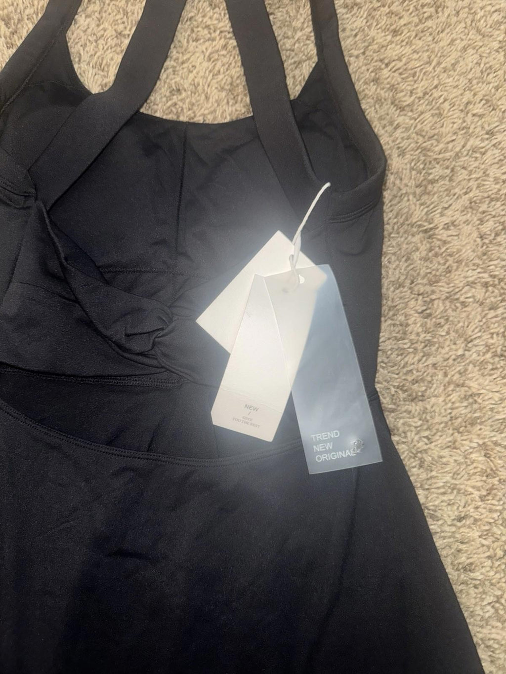 RIGOLLA Backless Cut Out Twisted in back Bra Dress with shorts Size SMALL-NWT