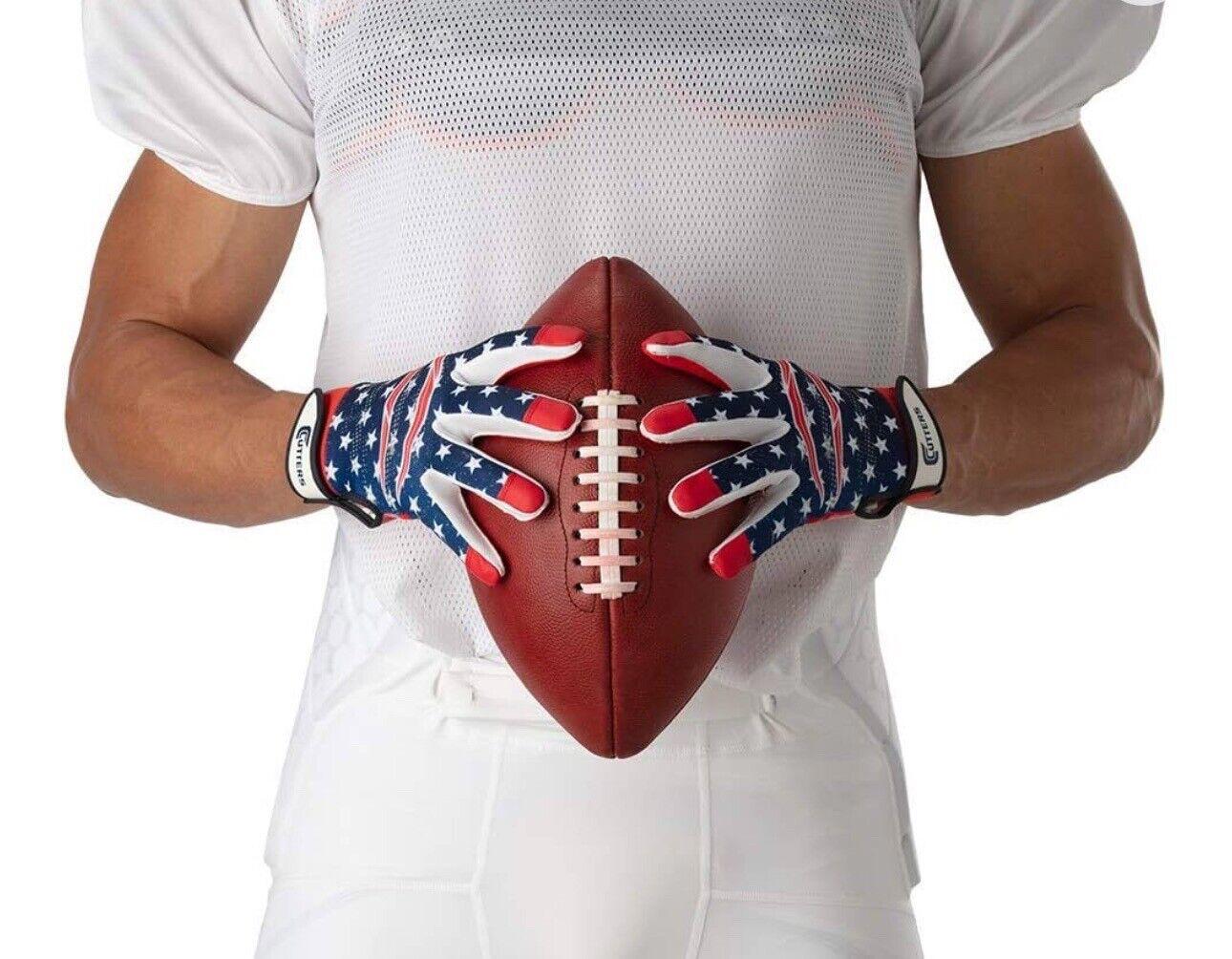 Cutters Football Glove Game Day Receiver. Silicone Grip Glove for Receivers Flag