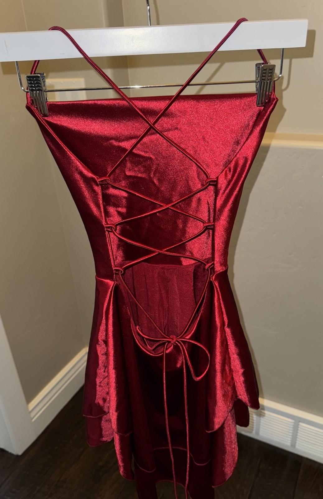 Women Satin Mini Dress Vintage Sleeveless Backless Lace-up A-line Short Dress XS
