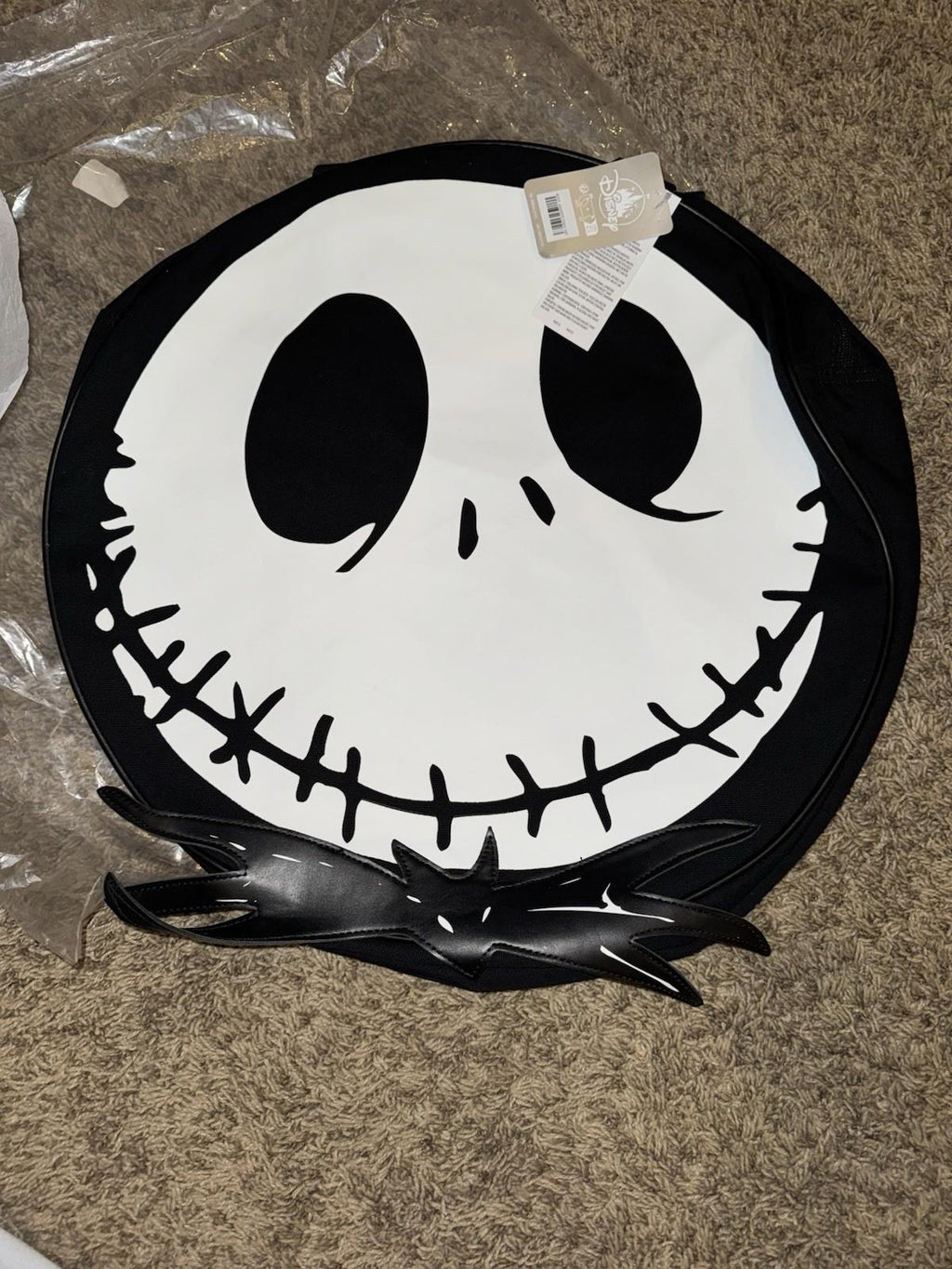 DisneyParks Jack Skellington Face  Nightmare Before Christmas Tote Bag 20" NWT