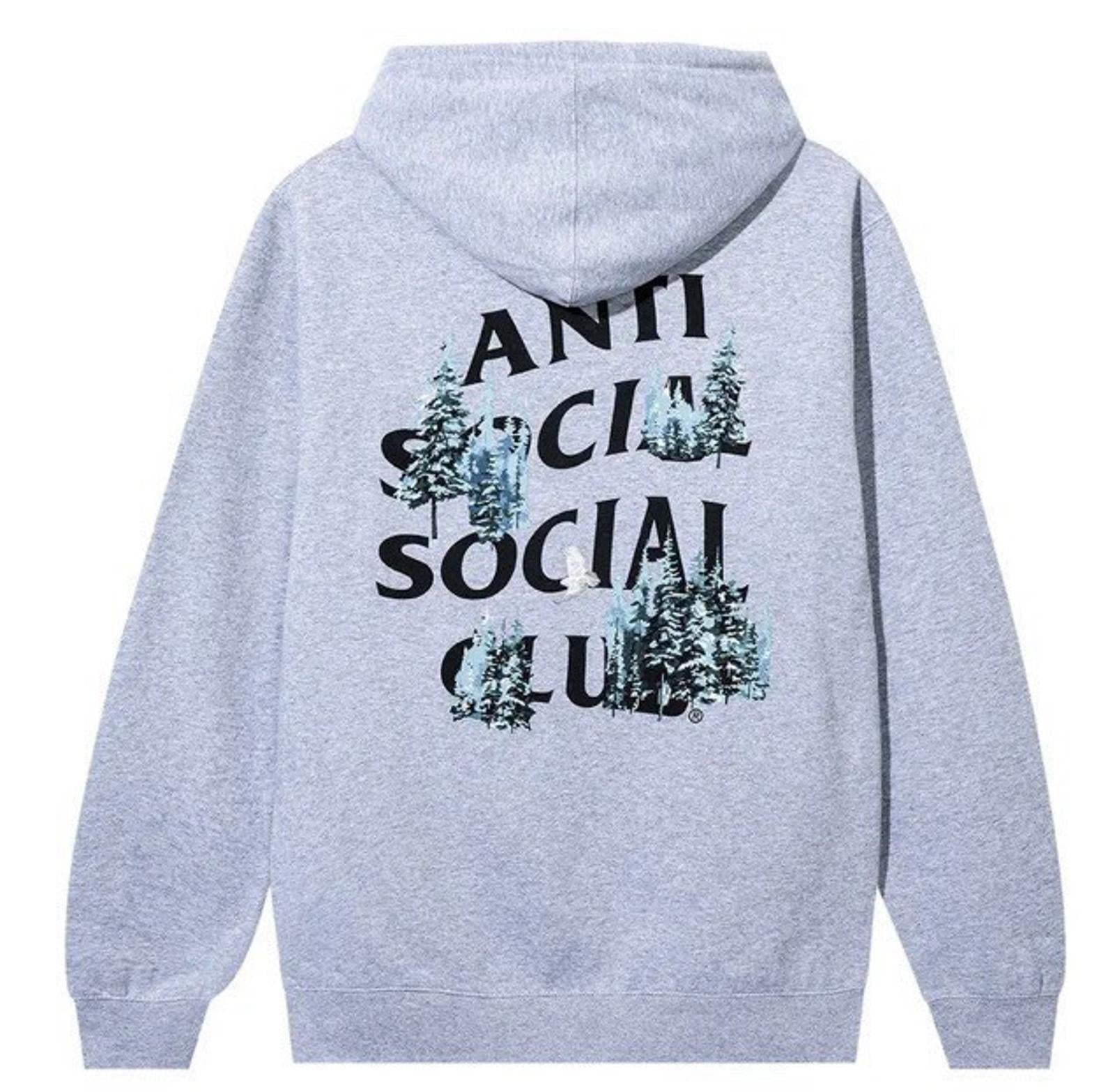 NEW! Anti Social Social Club x 686 Hardpack Hoodie 'Heather Grey' Large NEW