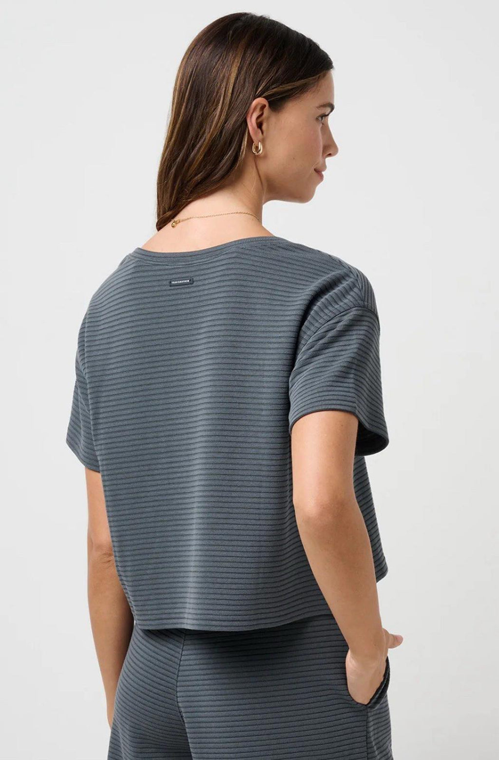 NEW Travis Mathew women's Coastal Rib charter cruise Top. Blue SMALL NWT