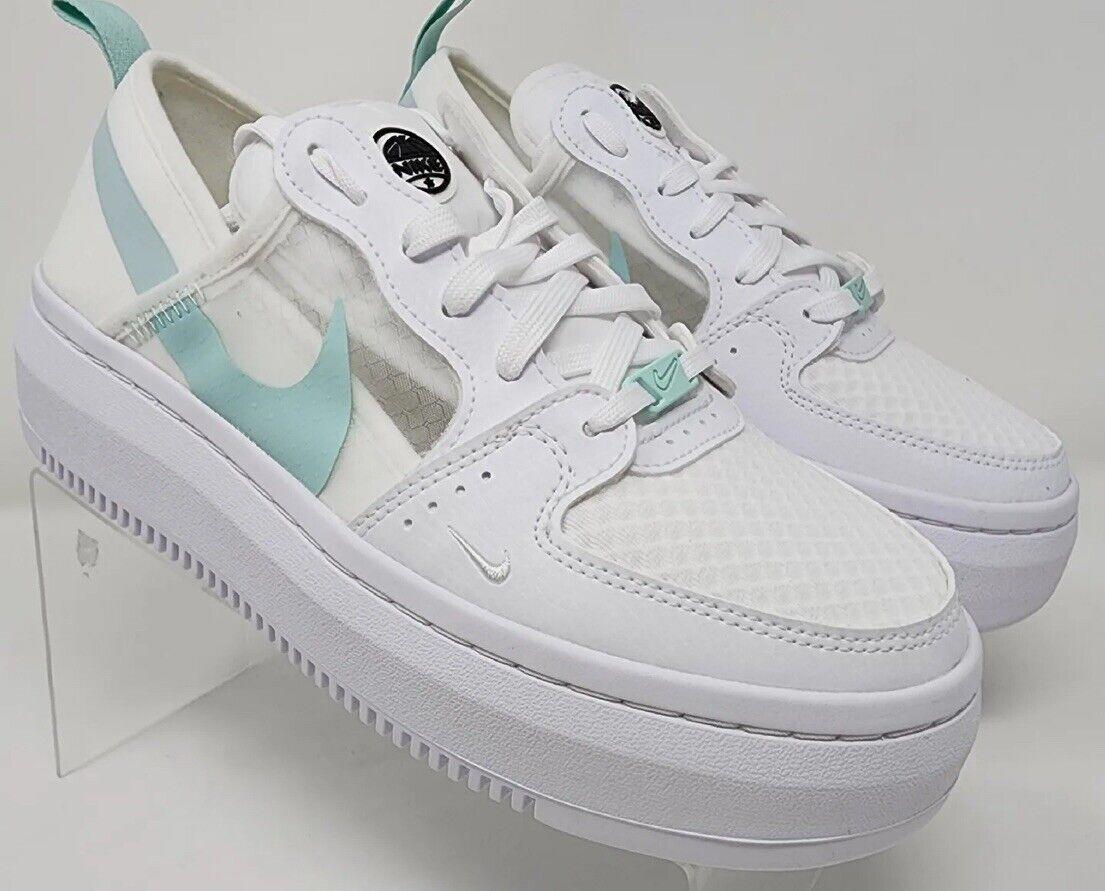 Nike Court Vision Alta TXT White Green Sneakers Wmn Size 9.5