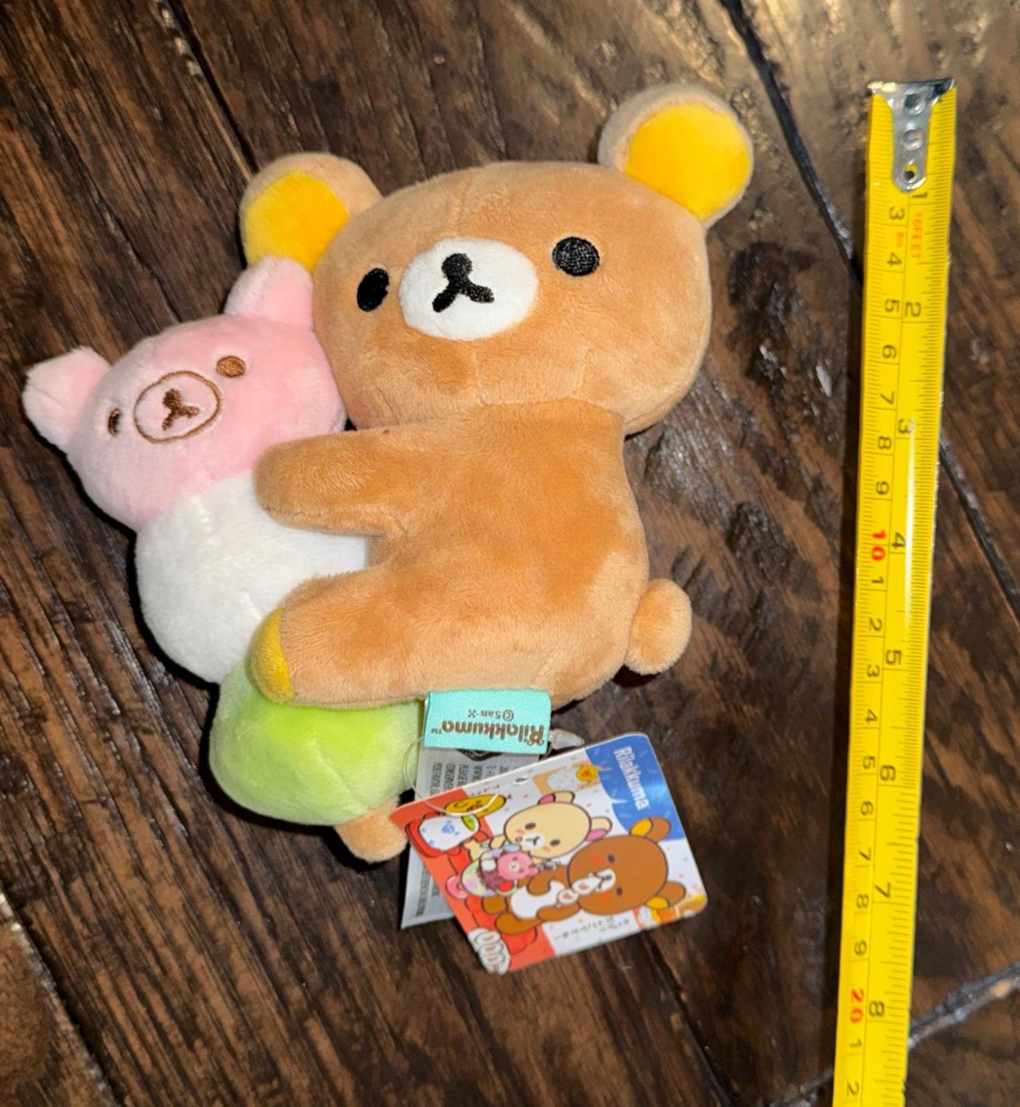 NEW San-X Rilakkuma on Botchan Dango Brown Licensed Plush Stuffed Toy NWT