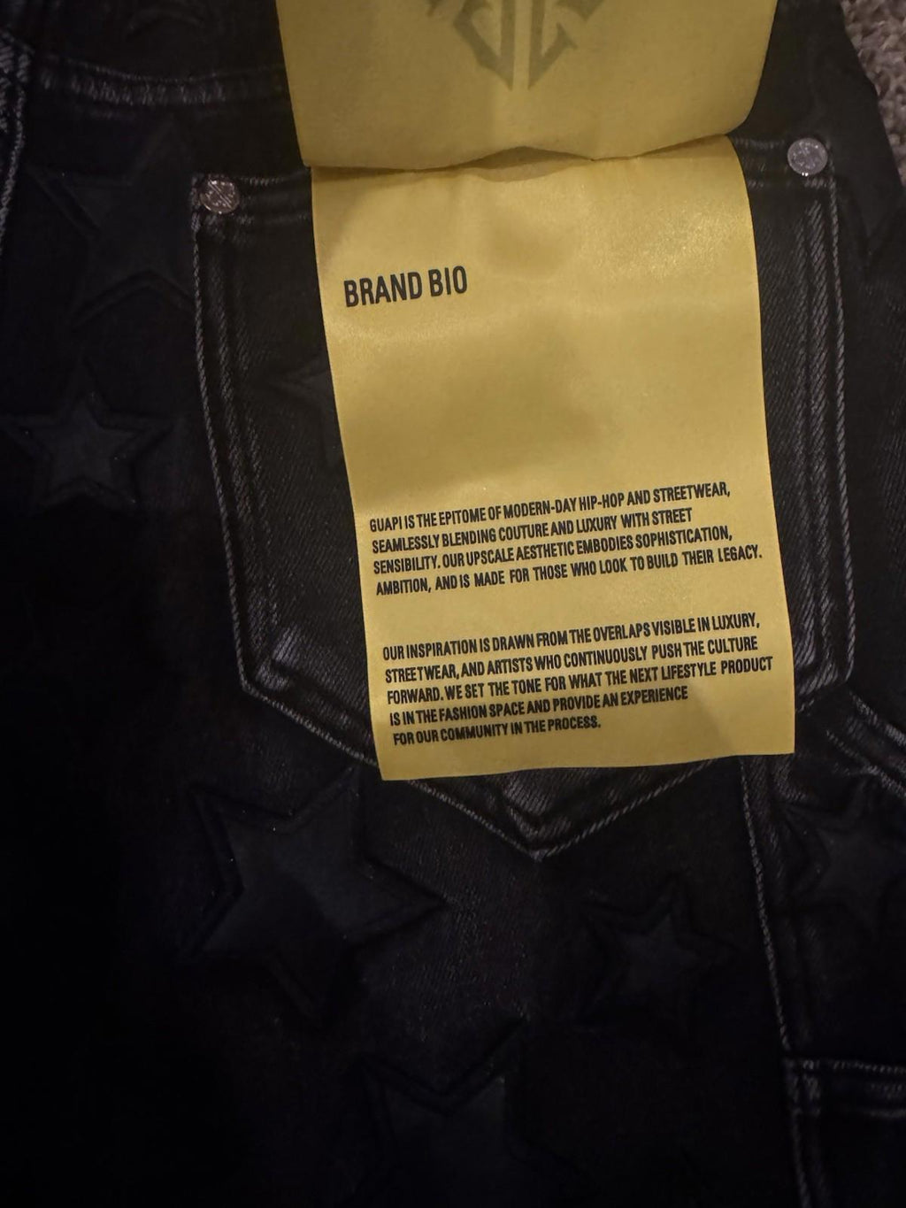 NEW! GUAPI 489OBSDS GUAPI STAR SHORTS BLACK OBSIDIAN NWT Size 30 Sold out online
