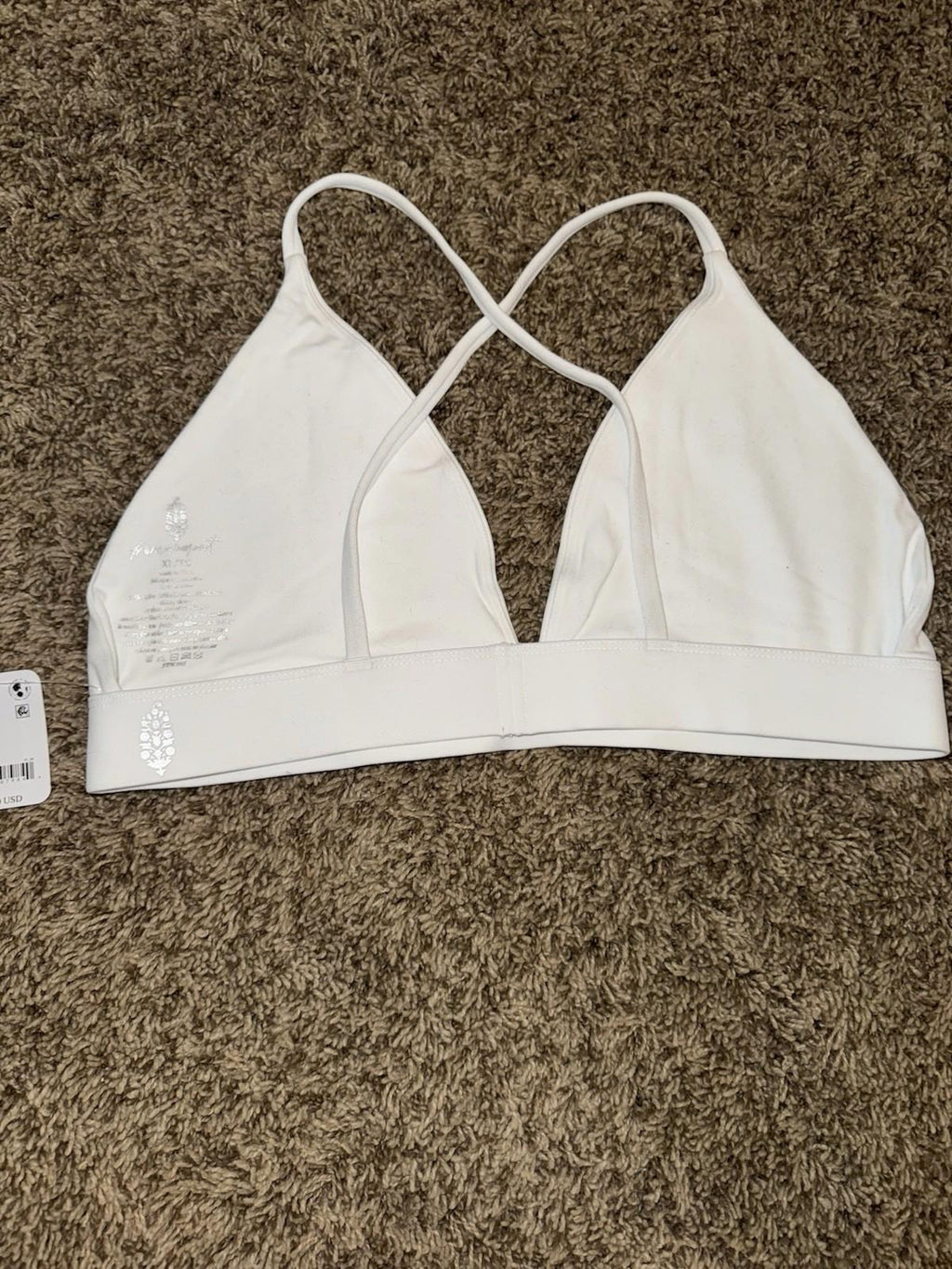 NEW! Free People Epic Triangle Bra WHITE XL FP Movement NWT