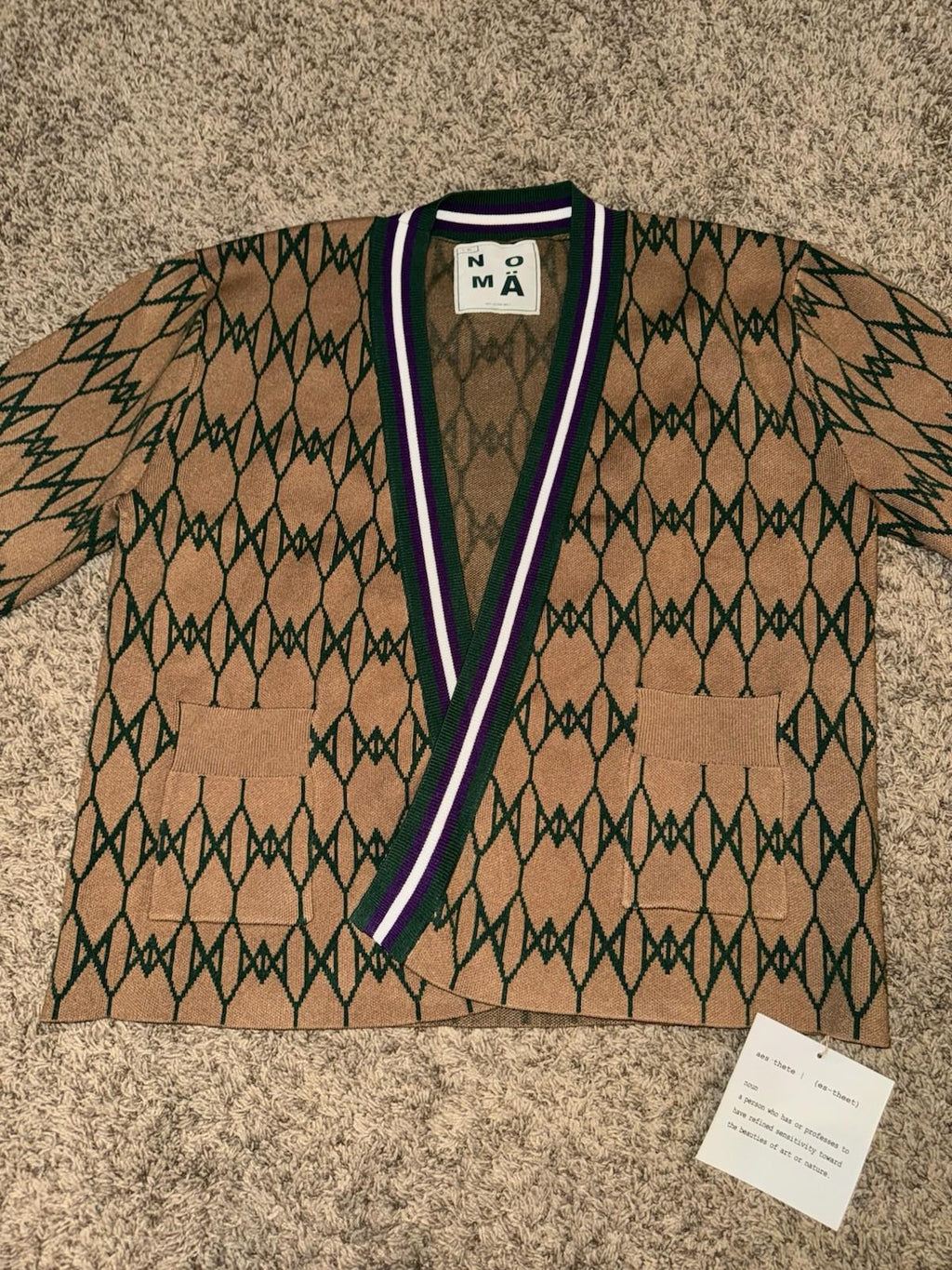 NEW stylish NOMA Men’s Cardigan L-XL Sweater. Classy