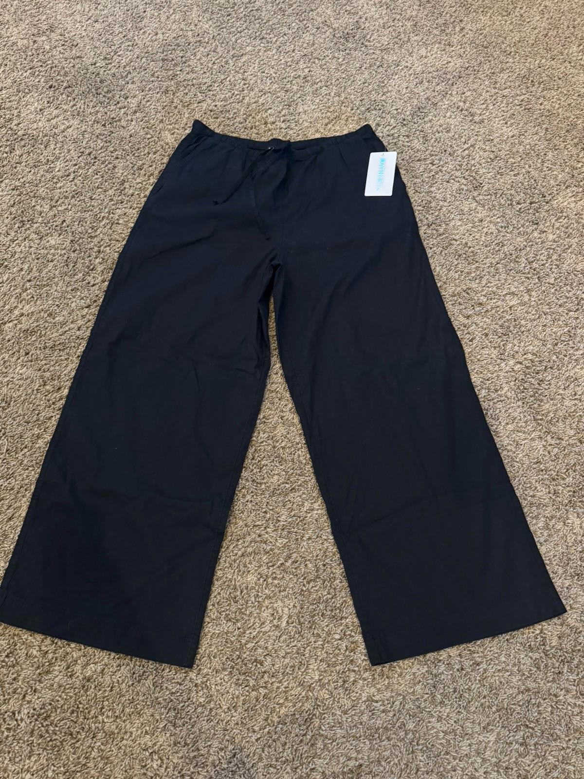 Athleta - Paradise Wide Leg Pant - New LARGE BLACK