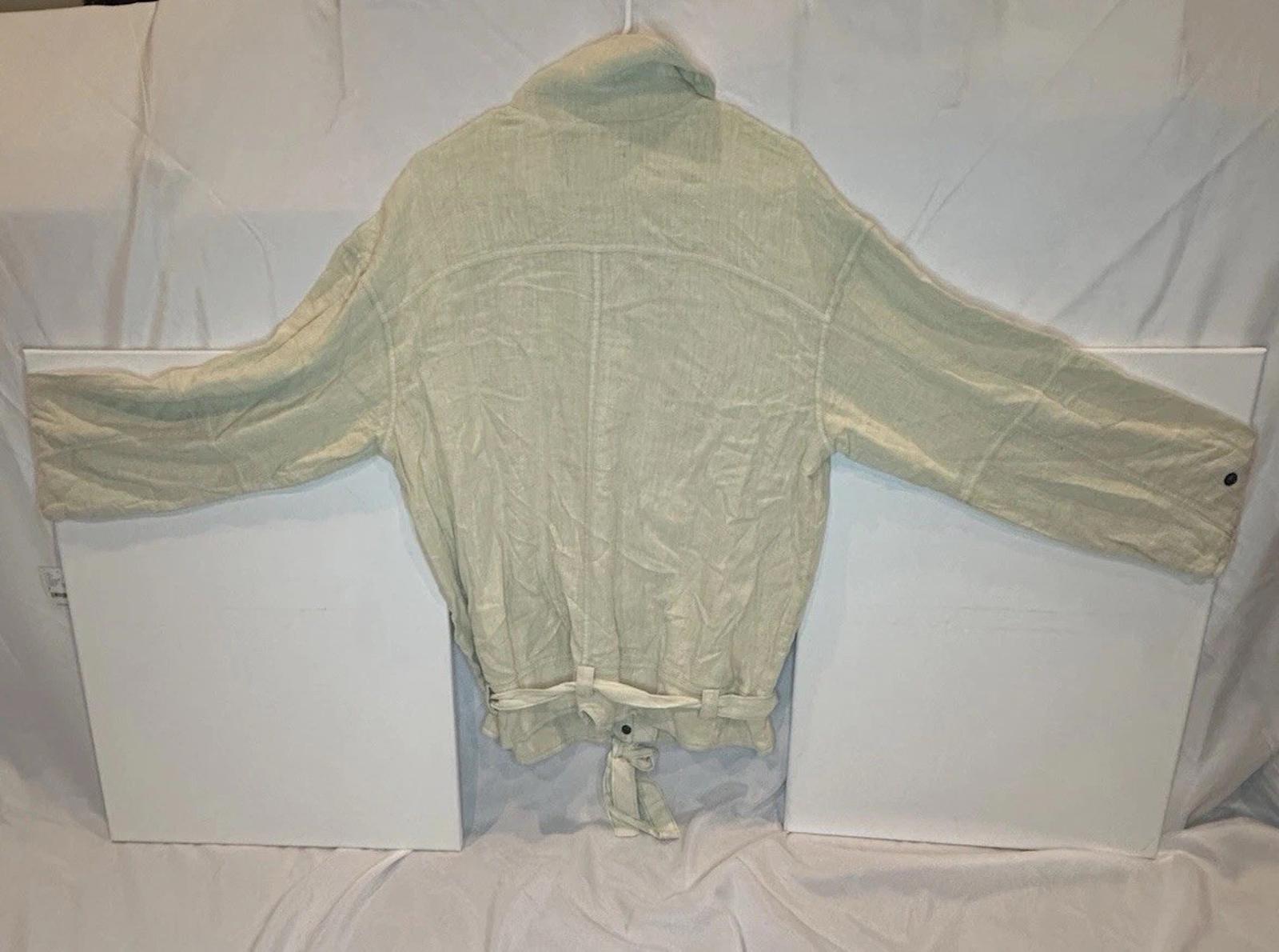 NEW WE THE FREE LOLA LINEN JACKET  WET PLASTER Small NEW