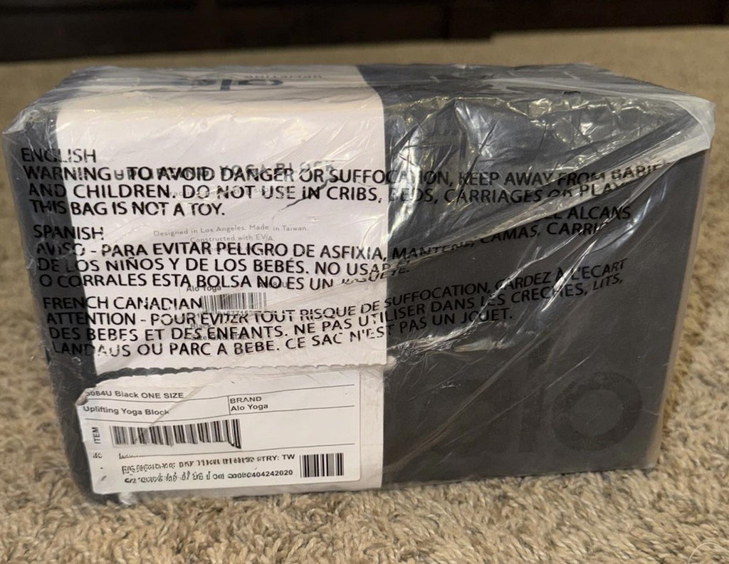 NEW Alo Yoga Black Dense Foam Brick Block NWT New In packaging