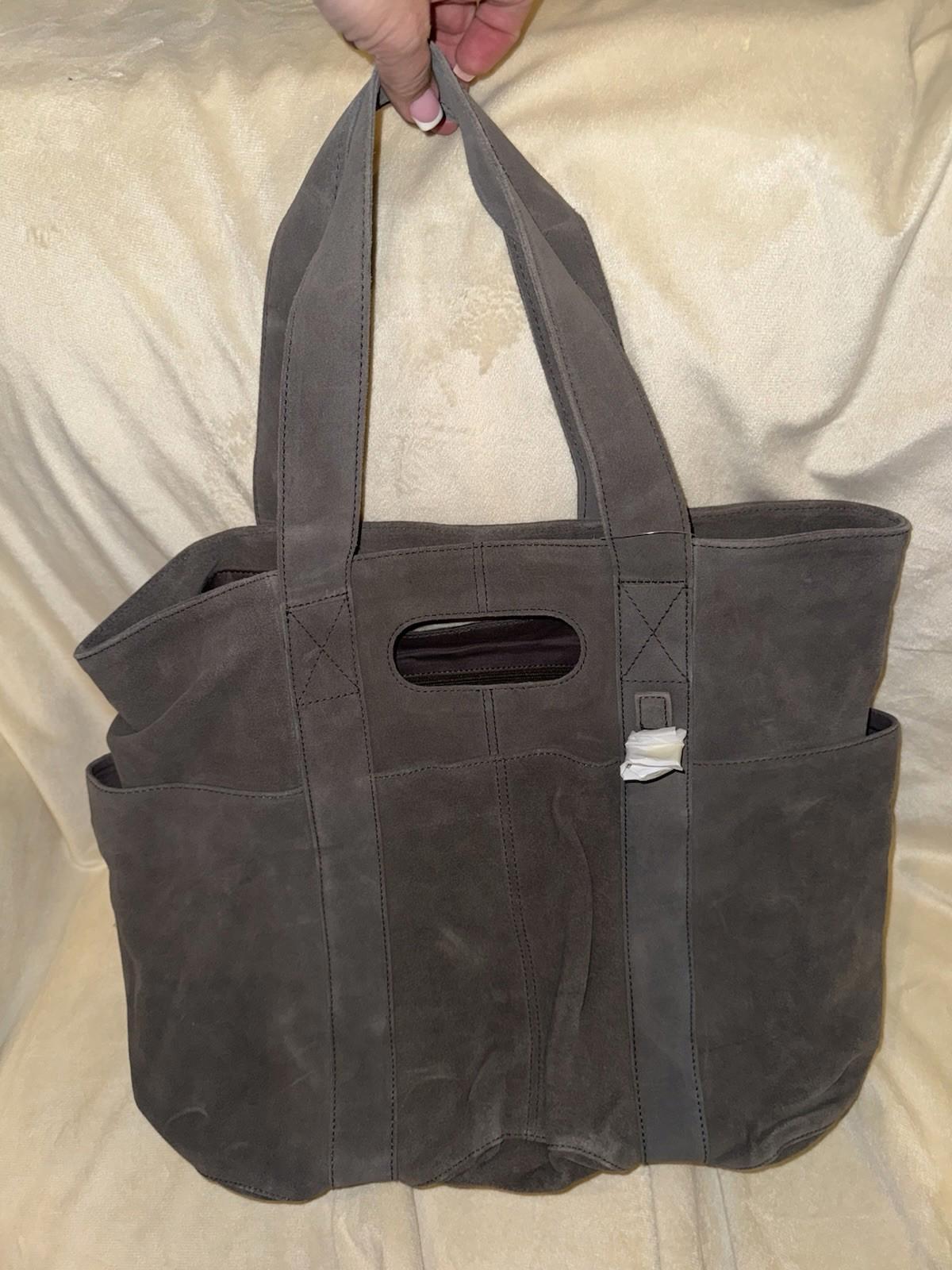 Free People Suede Caravan Tote Bag Saddle Boho NWT