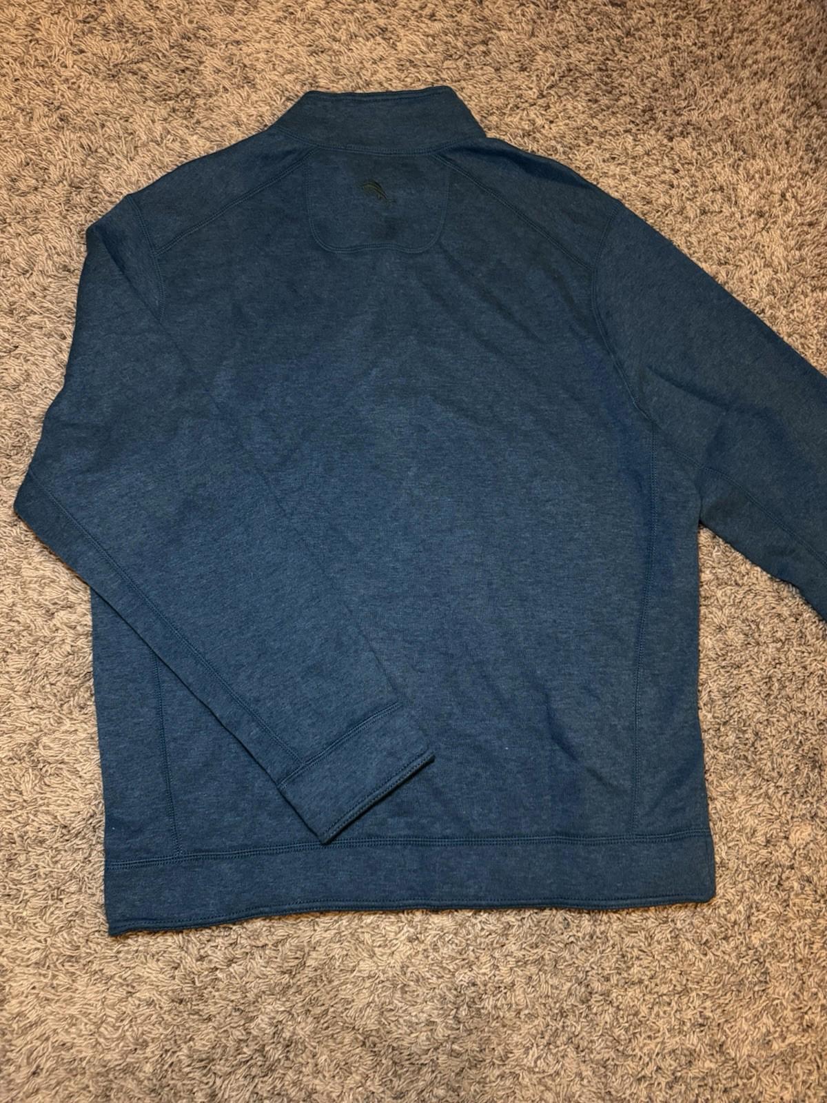 NWT Tommy Bahama Men's NEW FLIP COAST HALF ZIP16464-SEAGROVE HEATHER Large NEW
