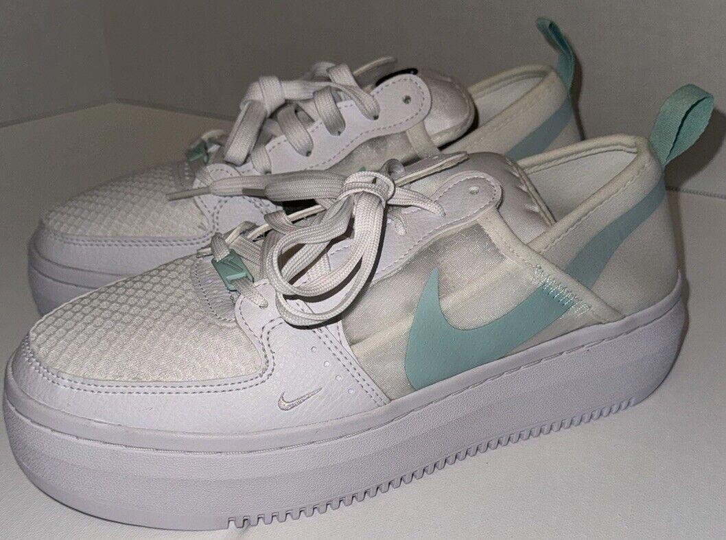 Nike Court Vision Alta TXT White Green Sneakers Wmn Size 9.5