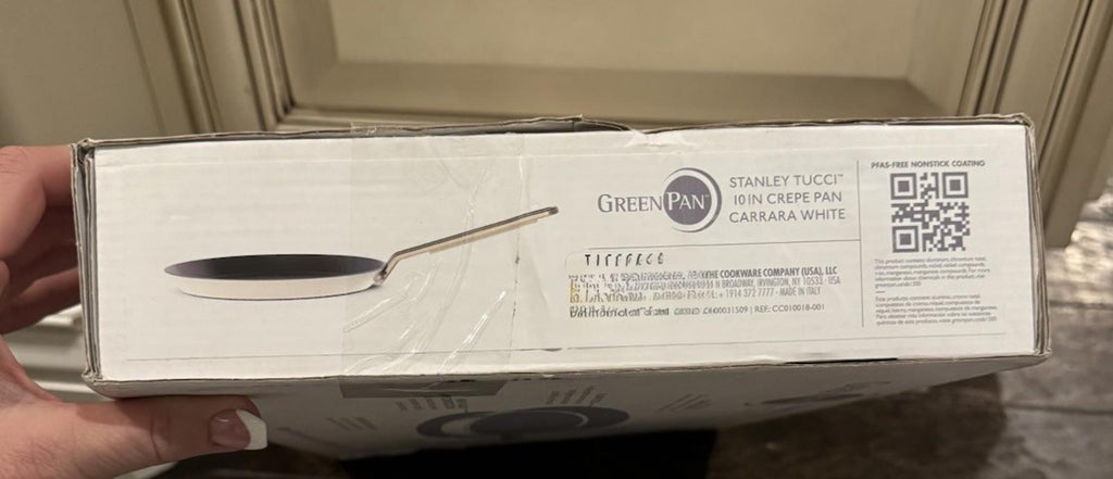 Williams Sonoma GreenPan Stanley Tucci™ Ceramic Nonstick 10” Crepe Pan White NIB