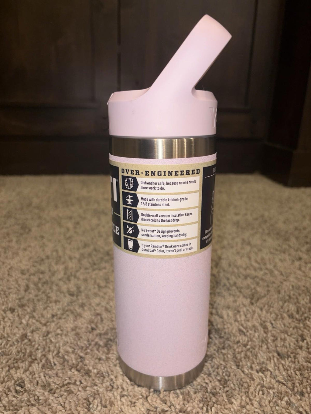 YETI: 'Rambler' 18 oz Vacuum Insulated Bottle (Pink) BRAND NEW RARE