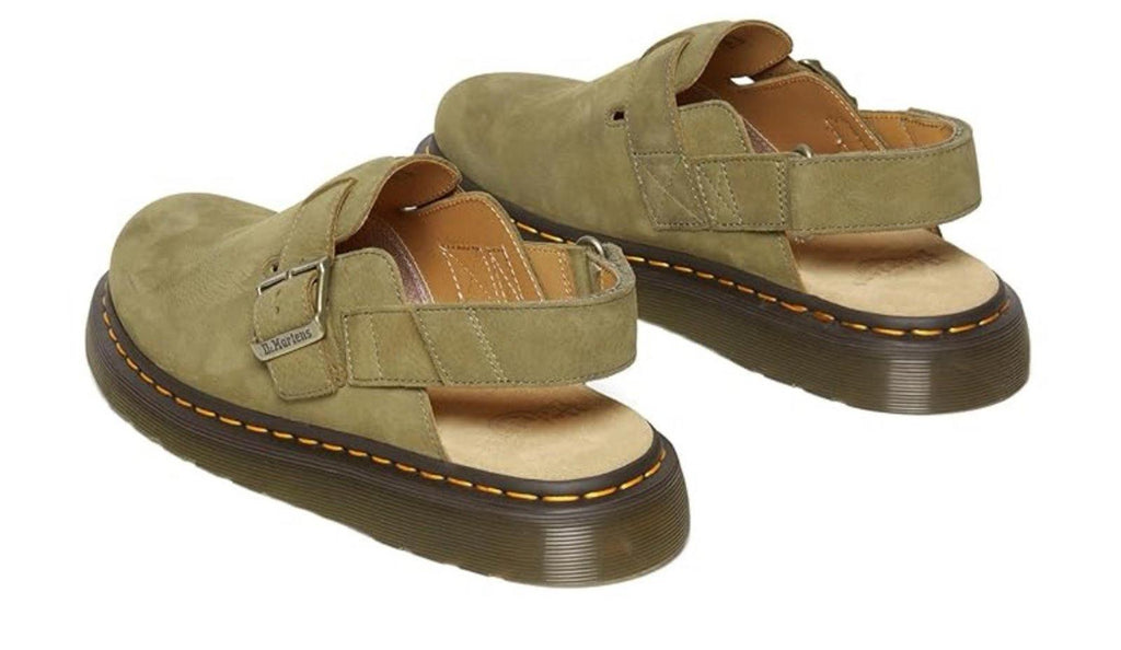 Dr. Martens Jorge II Nubuck Slingback Platform Mules Muted Olive Men’s Size 12