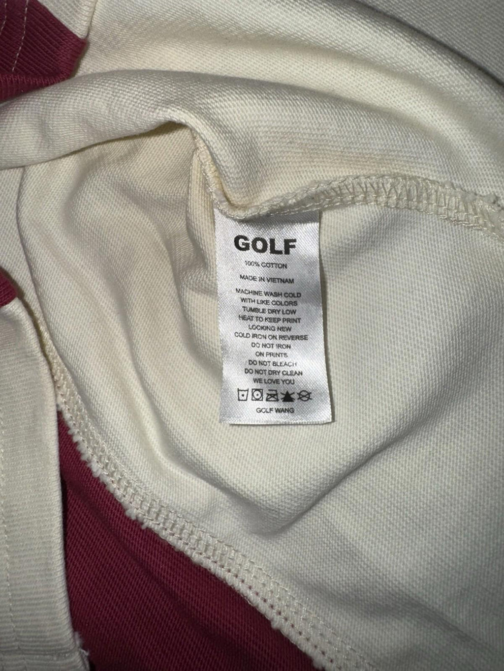 Golf Wang Golfy Striped Red Combo Rugby Shirt Size - Small NWOT
