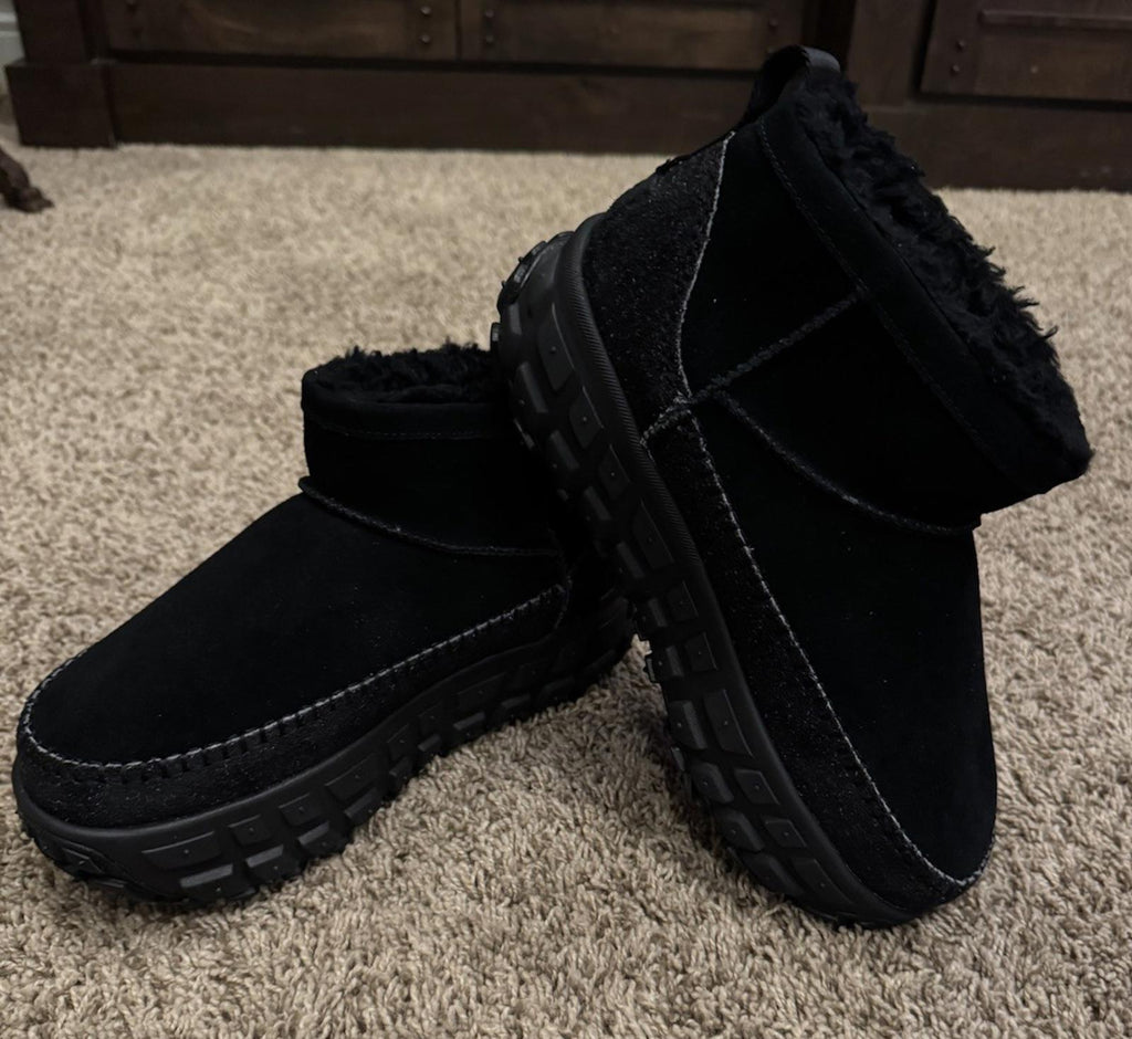 UGG Venture Daze Ultra Mini Black Men's Boots Black/Black 1158200 Mens Size 9