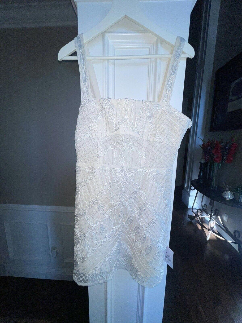ASOS EDITION Cornelli embroidered dress in ivory. Sz 8. NEW!