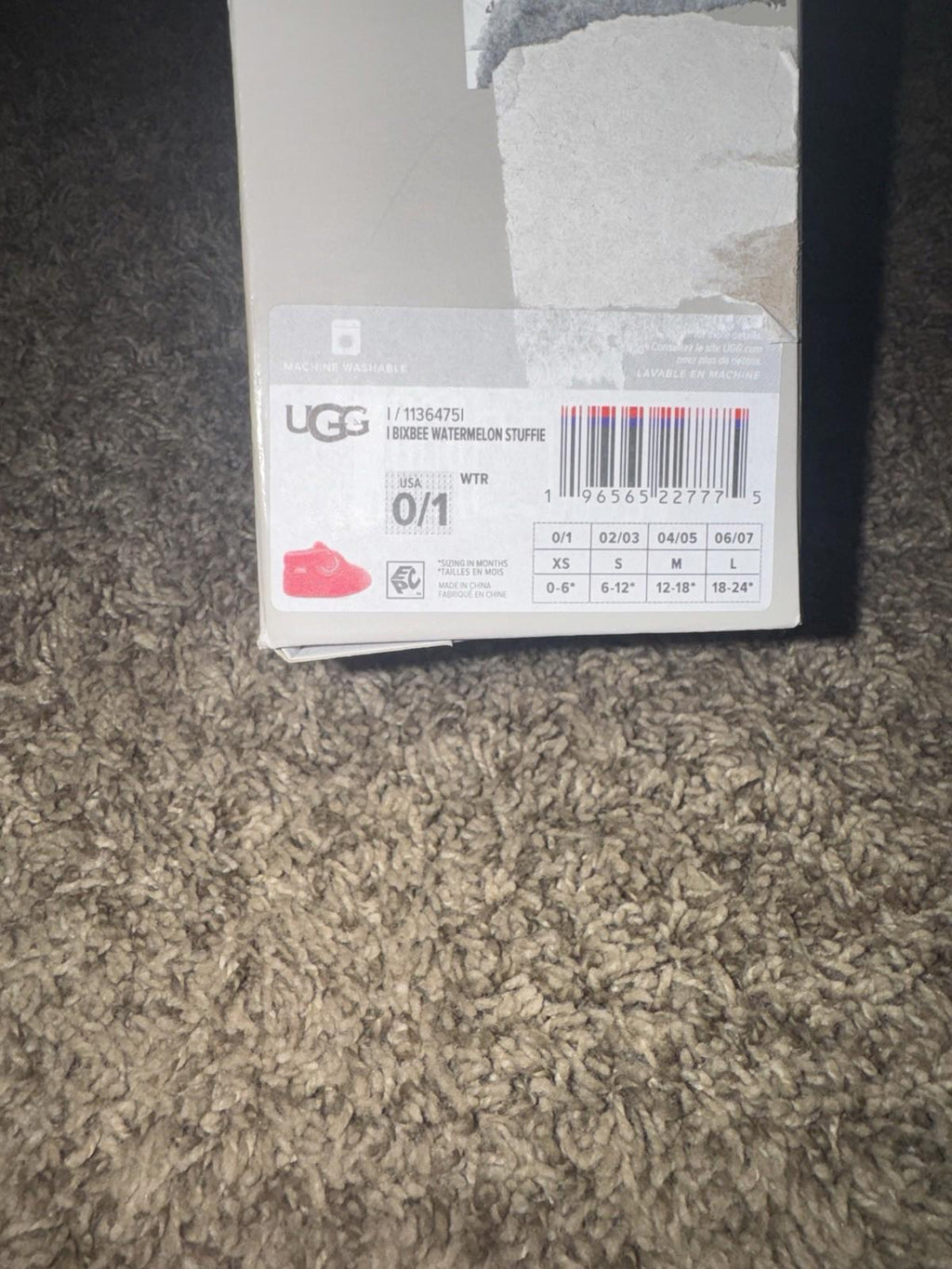 Ugg Bixbee Bootie "Watermelon" Girls' BRAND NEW Baby 0/1 NEW