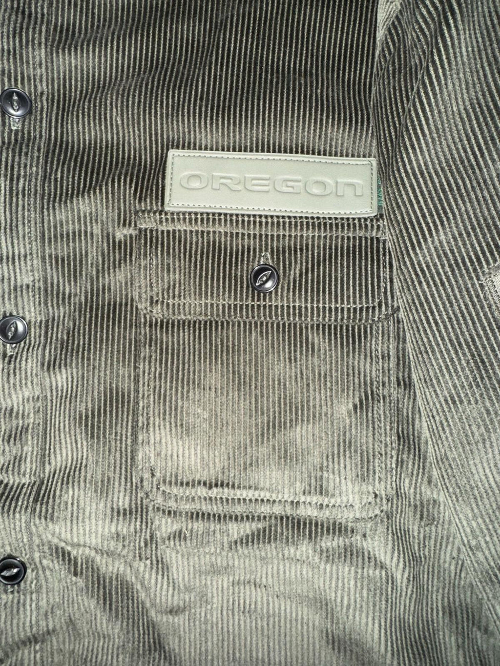 2XL Darius Rucker Collection by Fanatics Olive Oregon Ducks Corduroy Shacket NEW