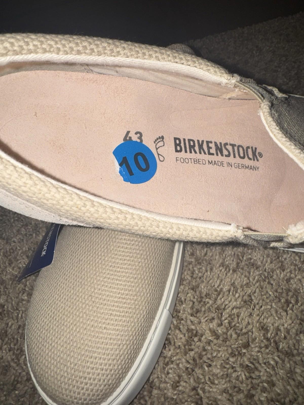 Birkenstock Oswego Beige Canvas/Suede Shoes Sandcastle Size 43