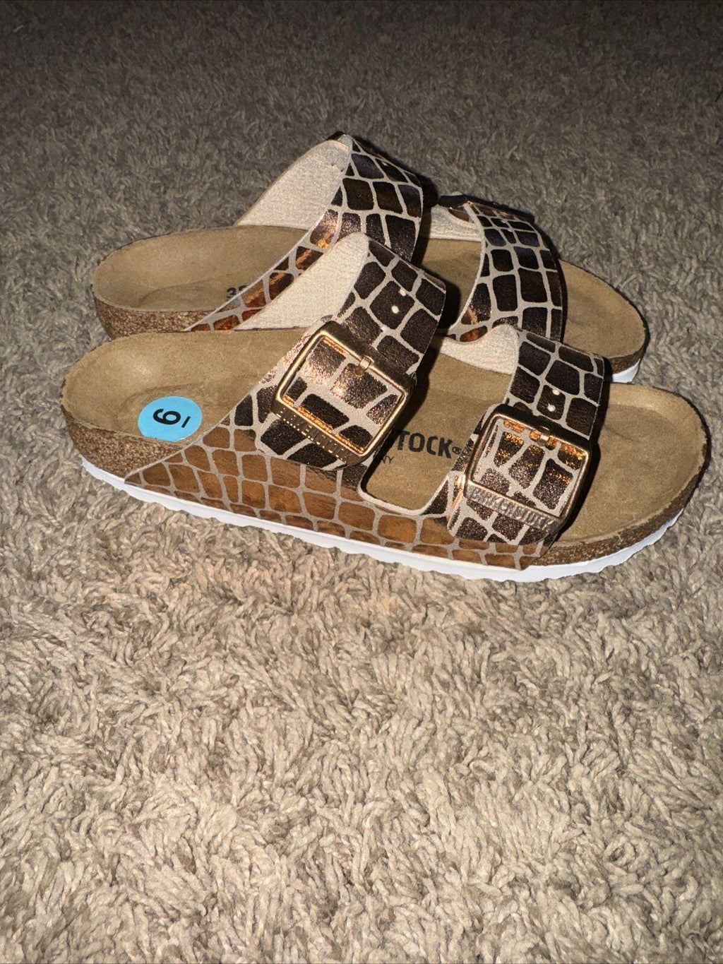 Birkenstock Sandals Size 37 US Copper Leather Casual Arizona