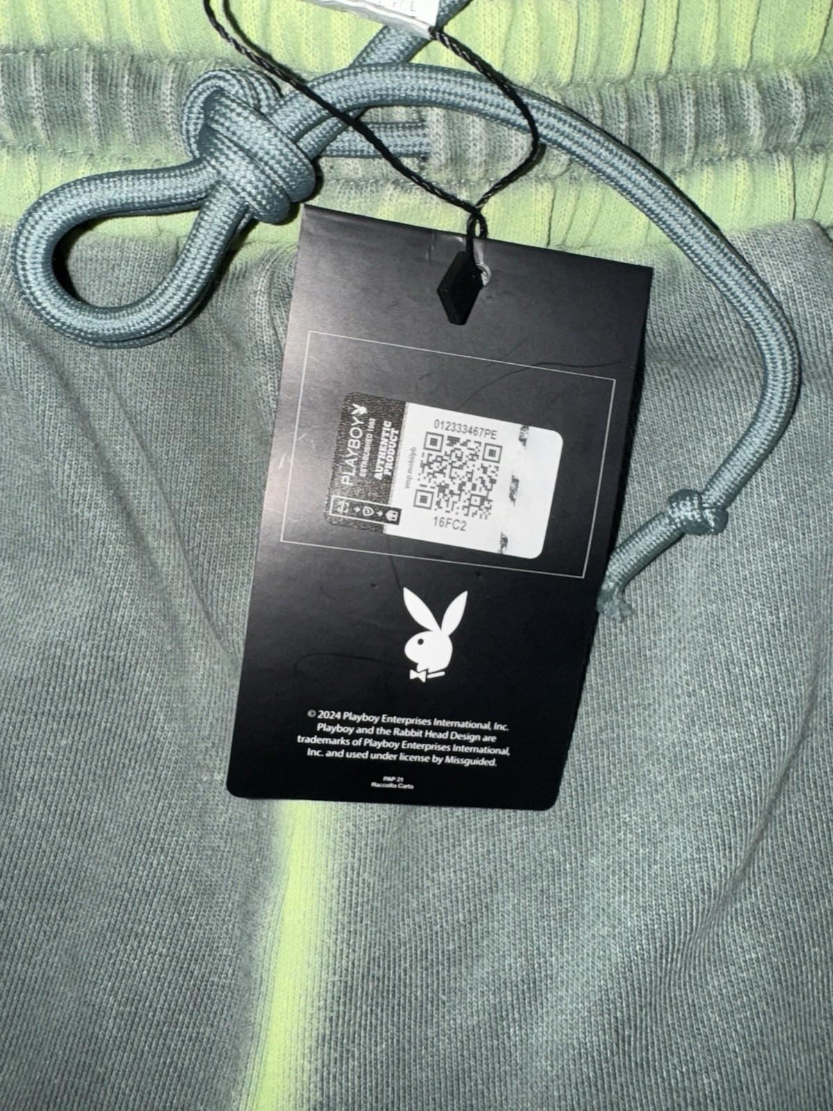 RARE Playboy X Missguided NEW Spray Effect XL Logo Sweatsuit Tracksuit NEW!