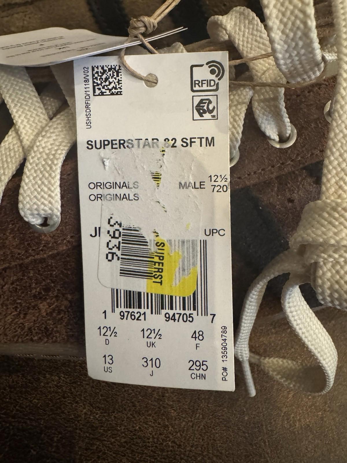 Adidas x Song for the Mute Superstar 82 Toast brown leather Men SZ 13 NWOB