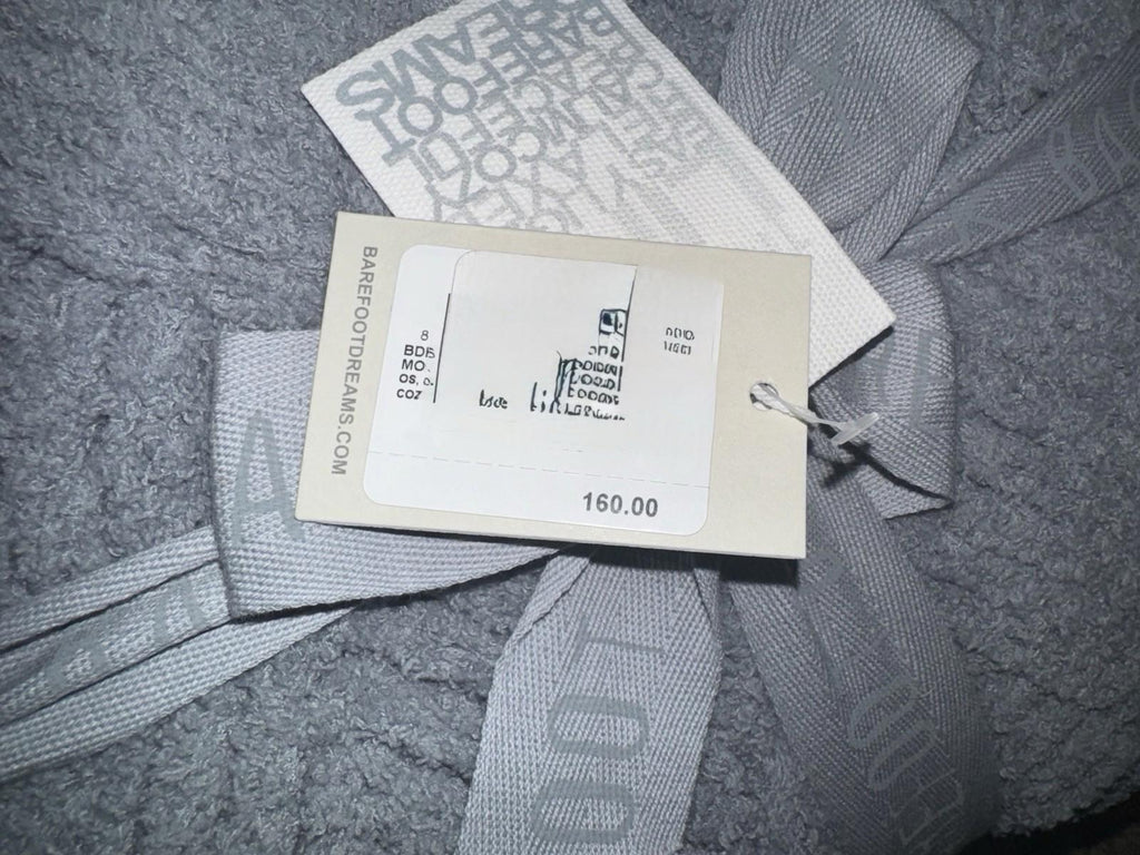 NWT $160 Barefoot Dreams CozyChic Diamond Weave Throw Blanket Gray 45"X60"