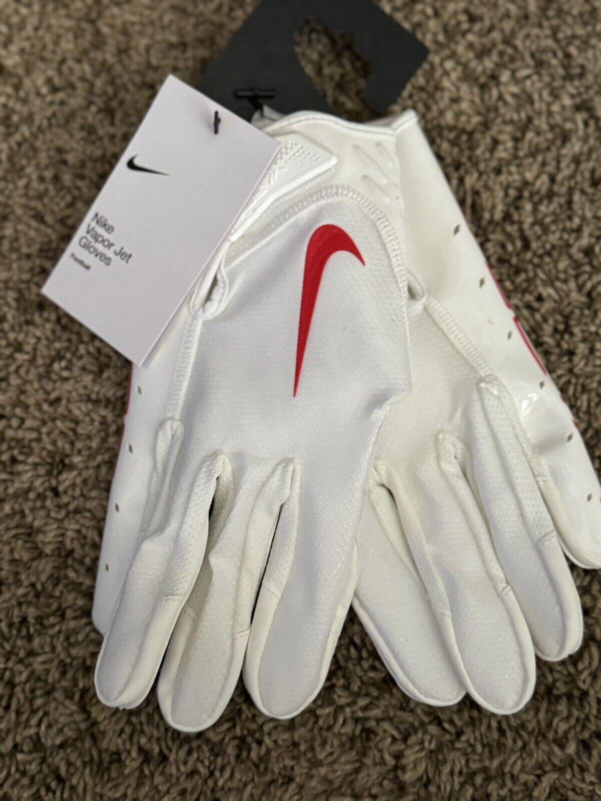 Nike Vapor Jet 7.0 Adult Football Gloves White w Red or Blue