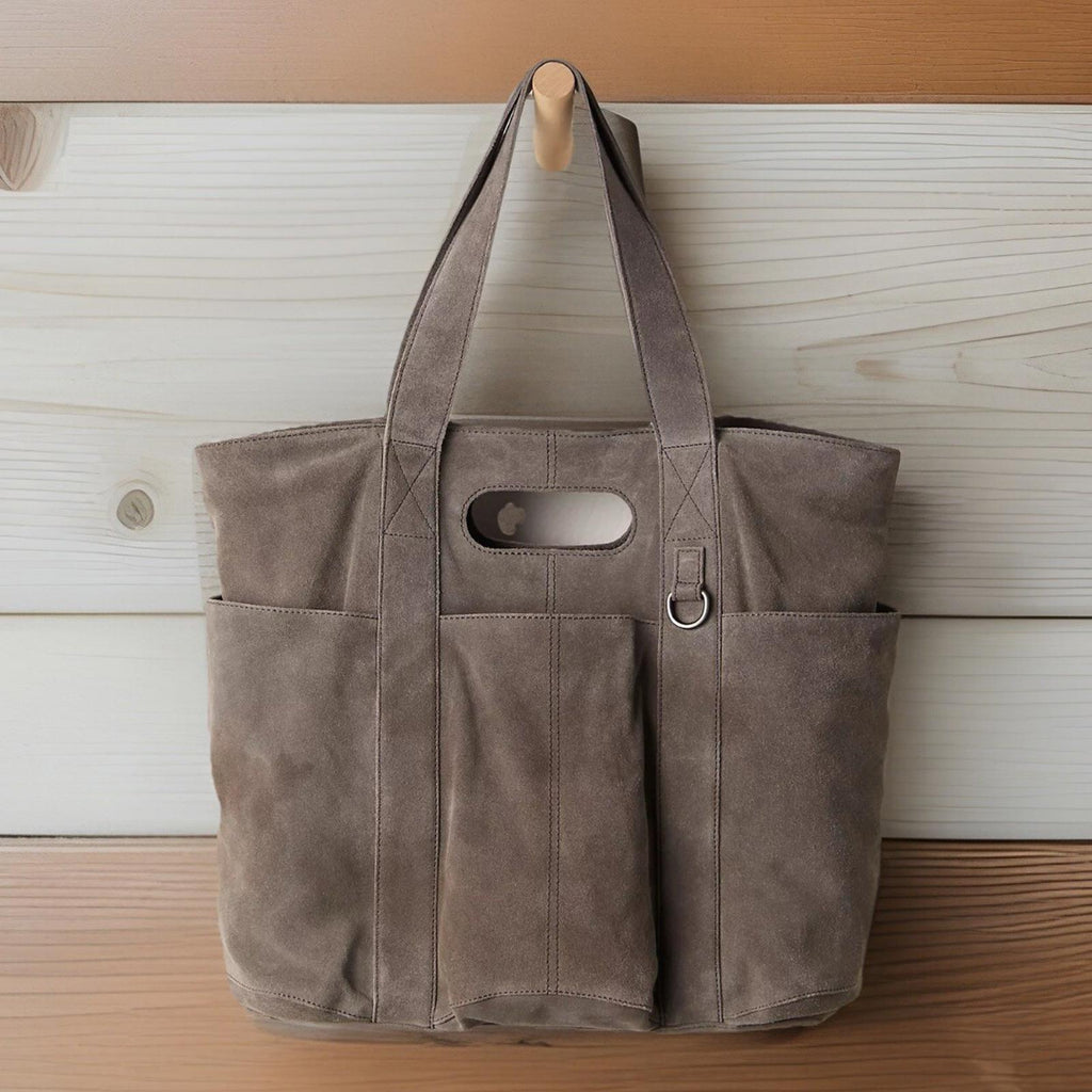 Free People Suede Caravan Tote Bag Saddle Boho NWT