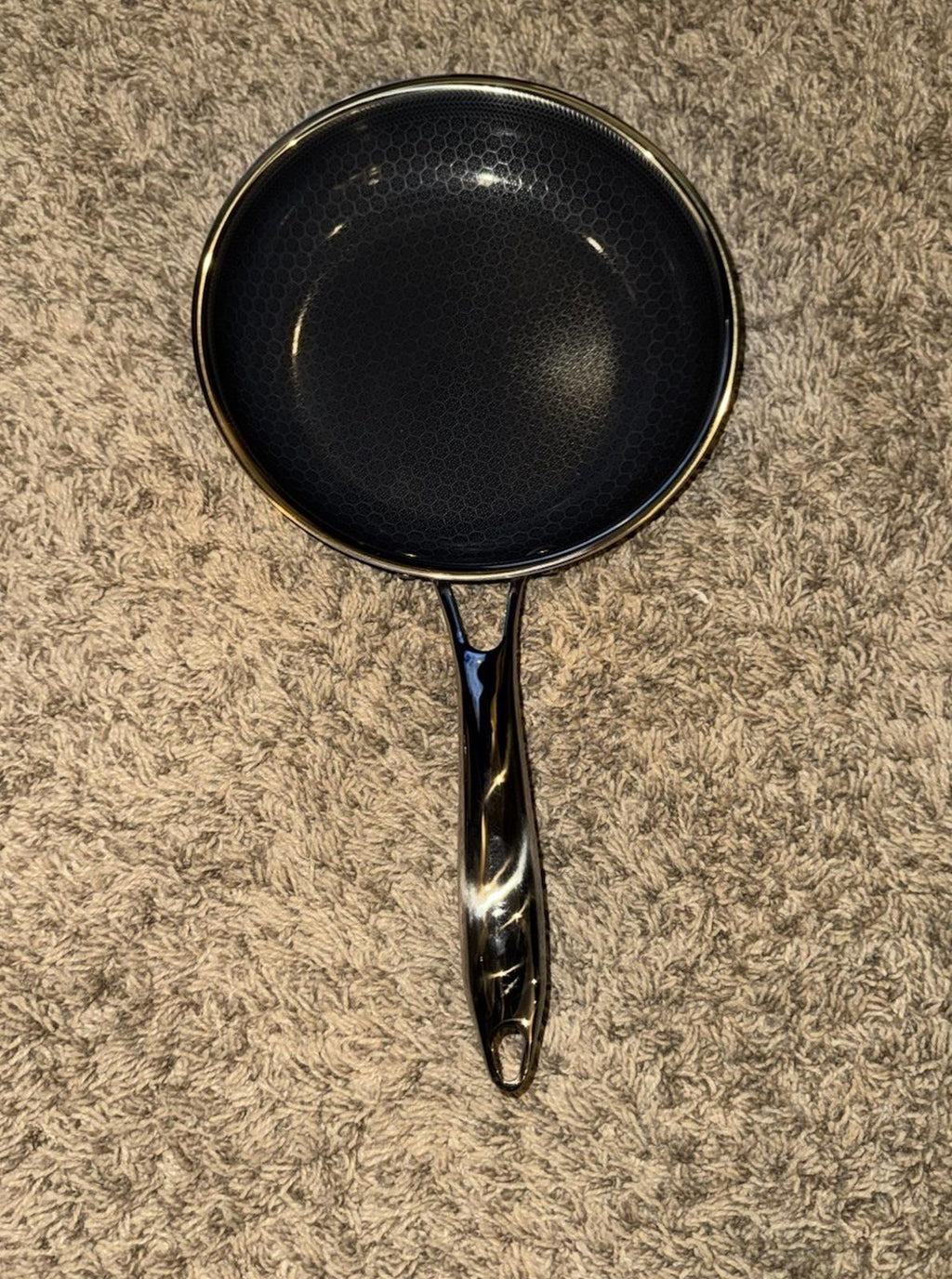 HexClad Hybrid Nonstick 8-Inch Frying Pan with Tempered Glass Lid - $149 MSRP