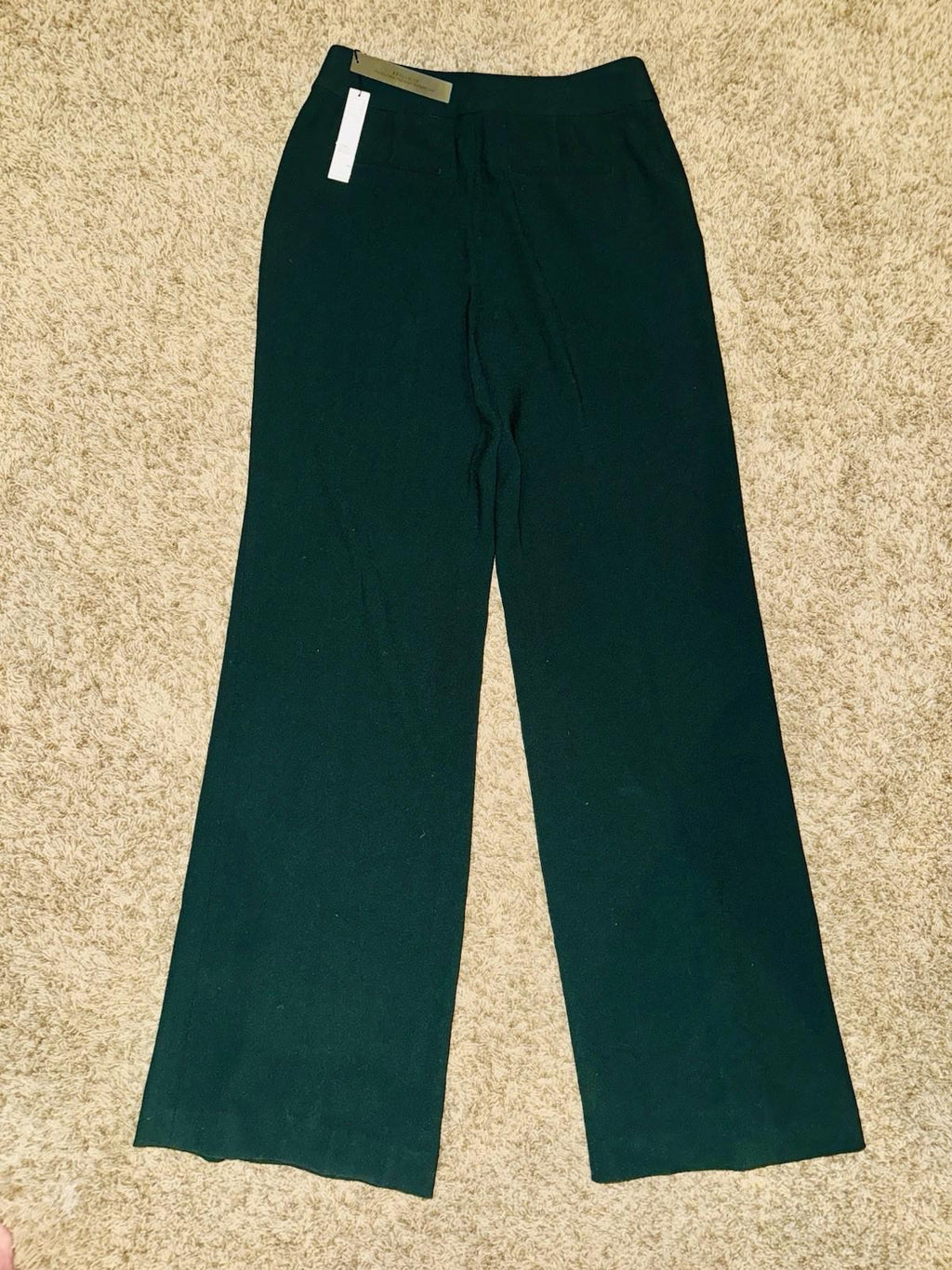 NEW!!  Elie Tahari Green Crepe Wide Pant, 6 NWT $368 MSRP