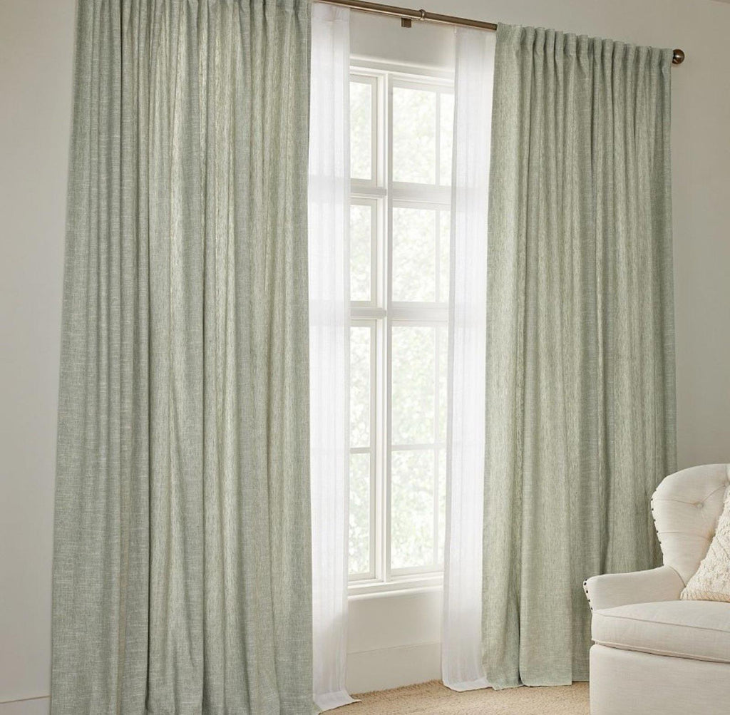 Pottery Barn EMERY 3 In 1 Pole Top 84x48 Curtain NEW