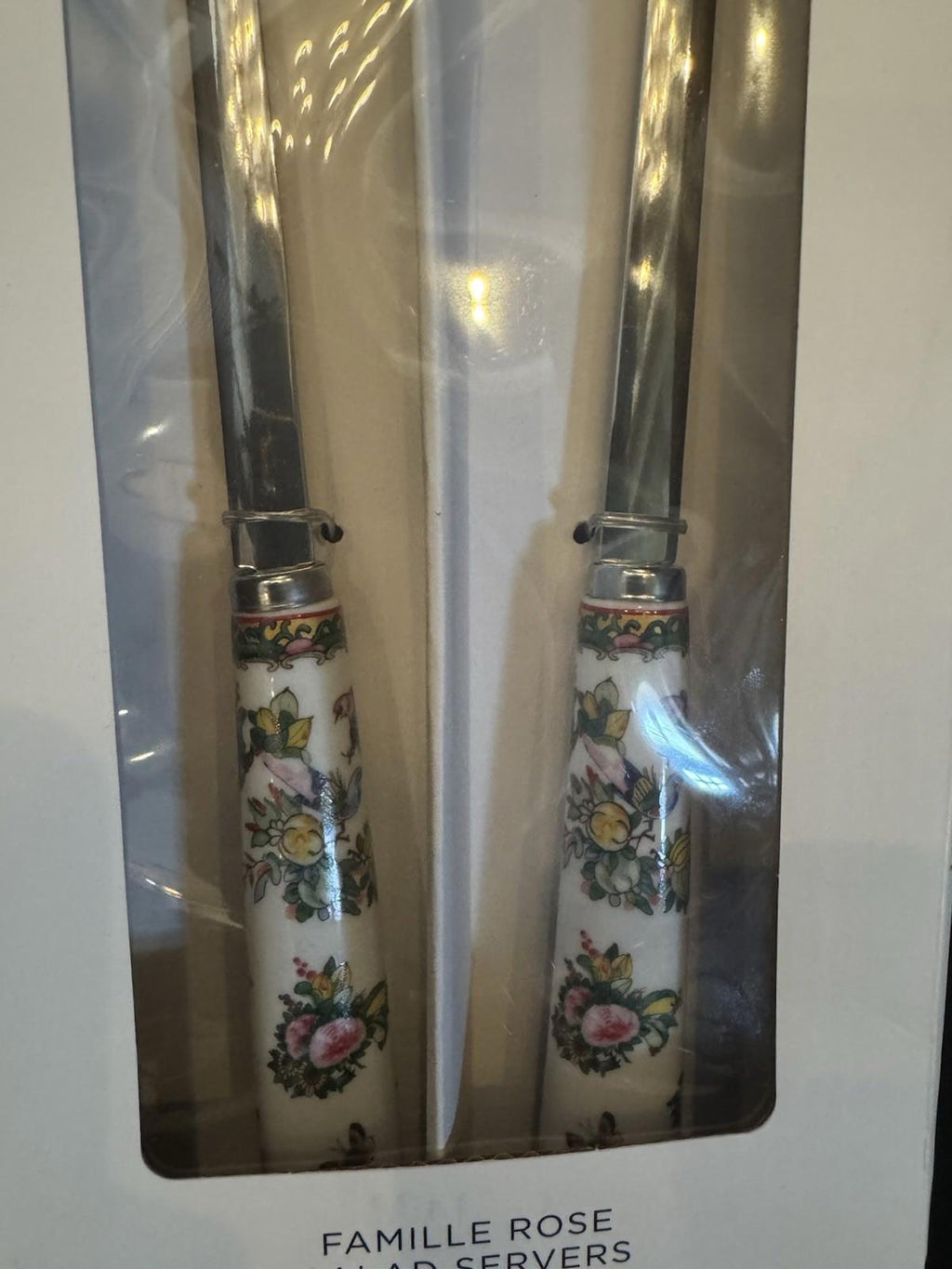 WILLIAMS SONOMA NWT S/2 Famille Rose SALAD SERVERS NIB