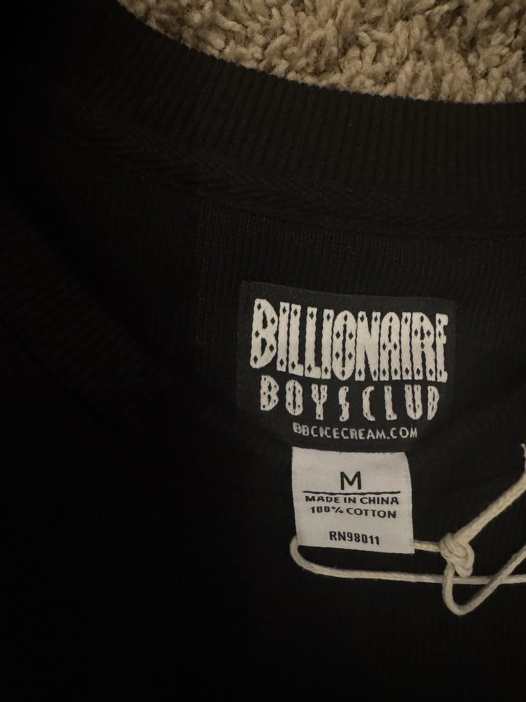 BILLIONAIRE BOYS CLUB BBC SIGNATURE CREWNECK Black NWT MED