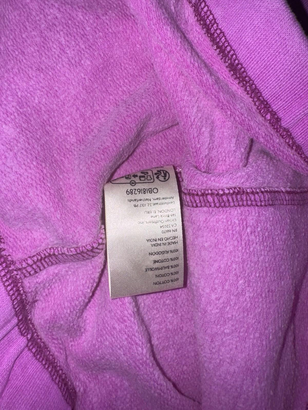 By Anthropologie Women's Size LG Boxy Cropped Sweatshirt Purple NEW
