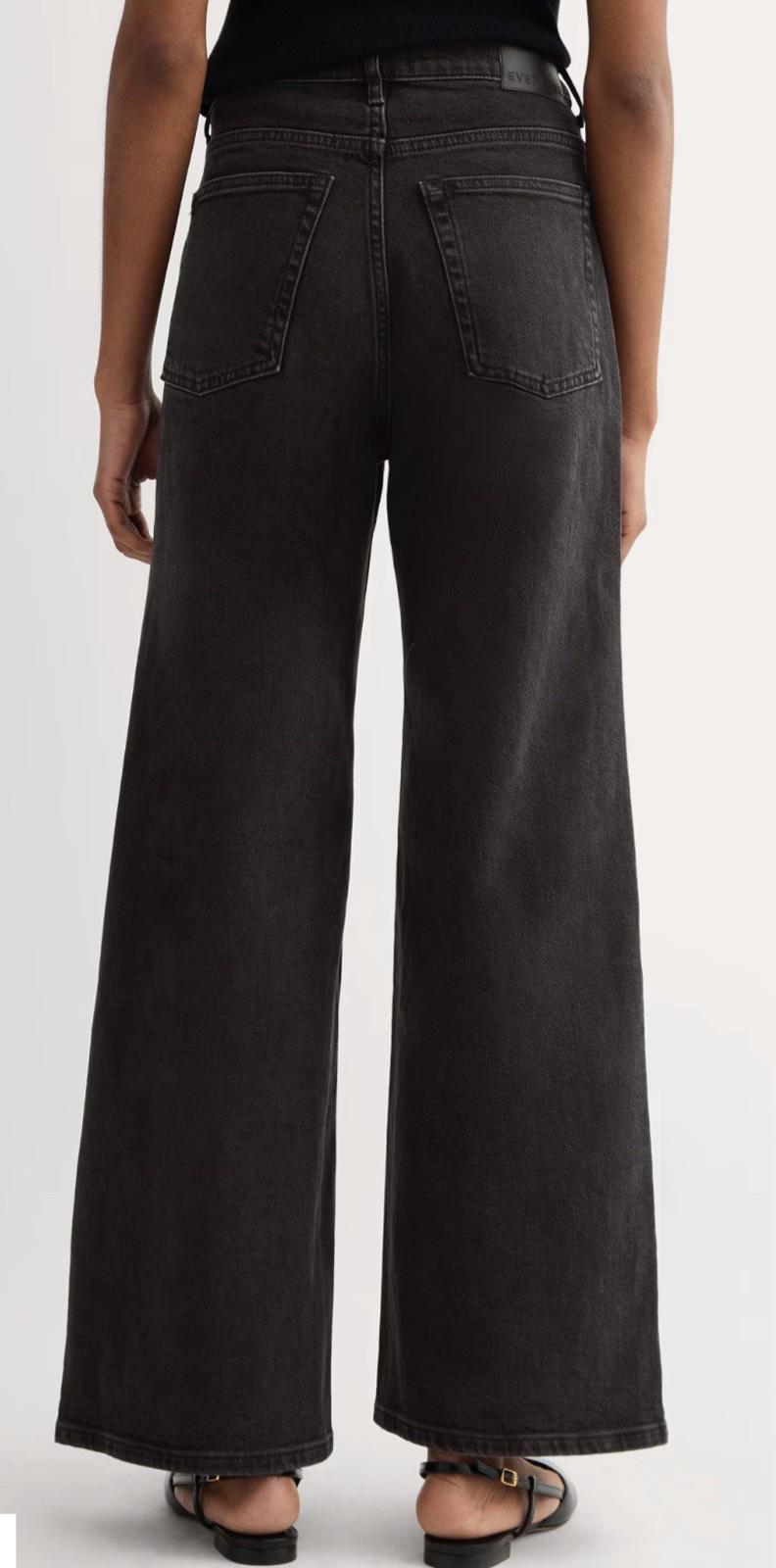 EVERLANE black Jeans Womens 28R Way-High Sailor Jean Wide Leg Stretch Denim NEW